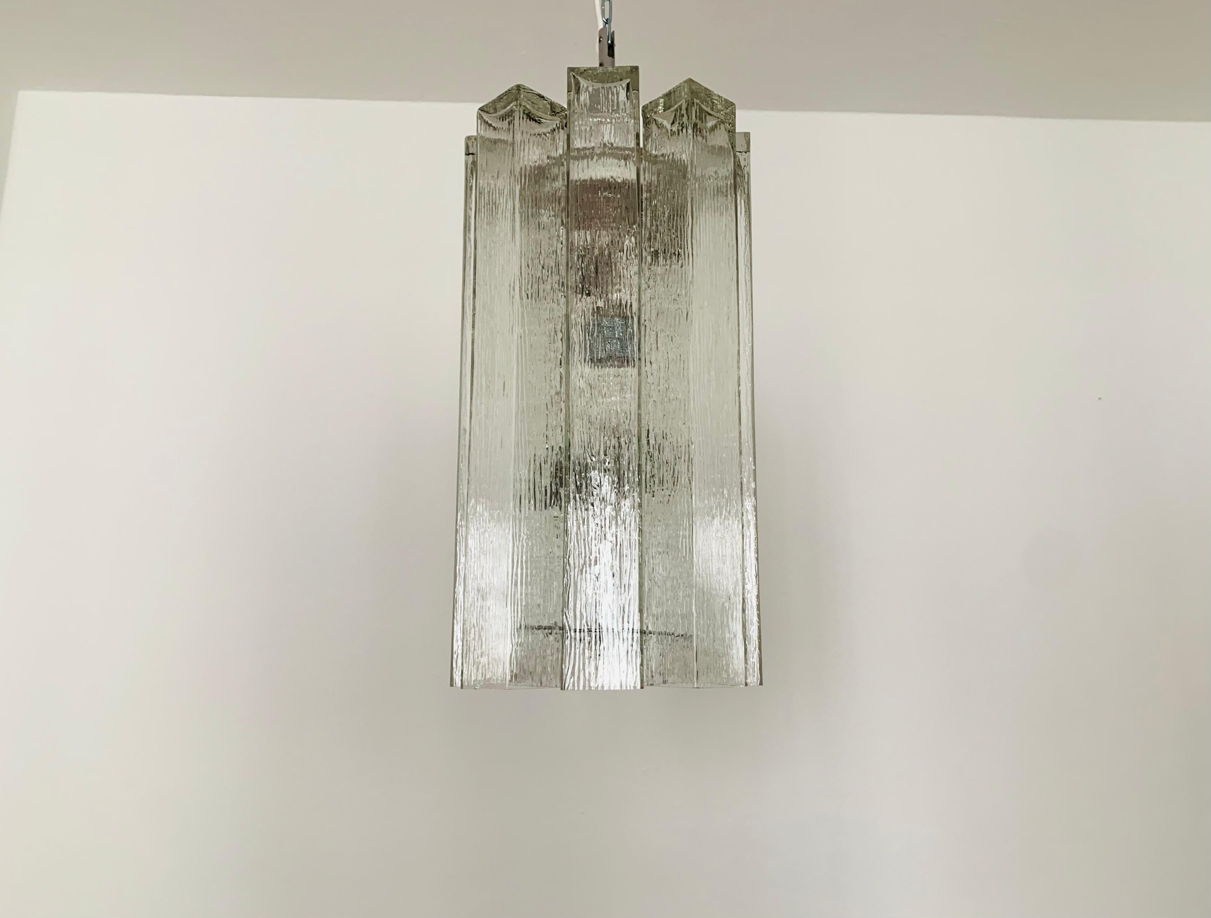 Mid-Century Modern Lustre en cristal de verre de Doria en vente