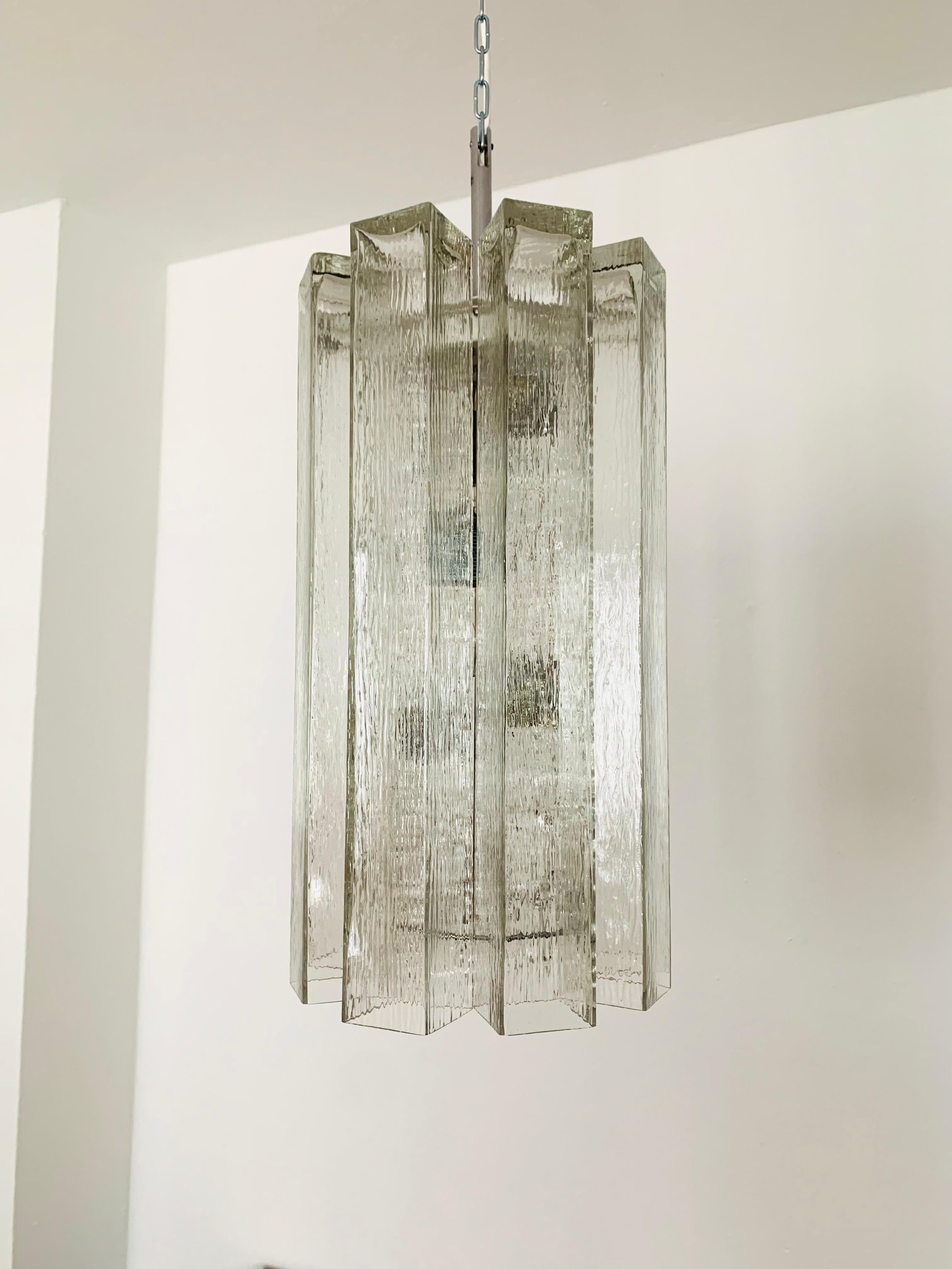 Milieu du XXe siècle Lustre en cristal de verre de Doria en vente