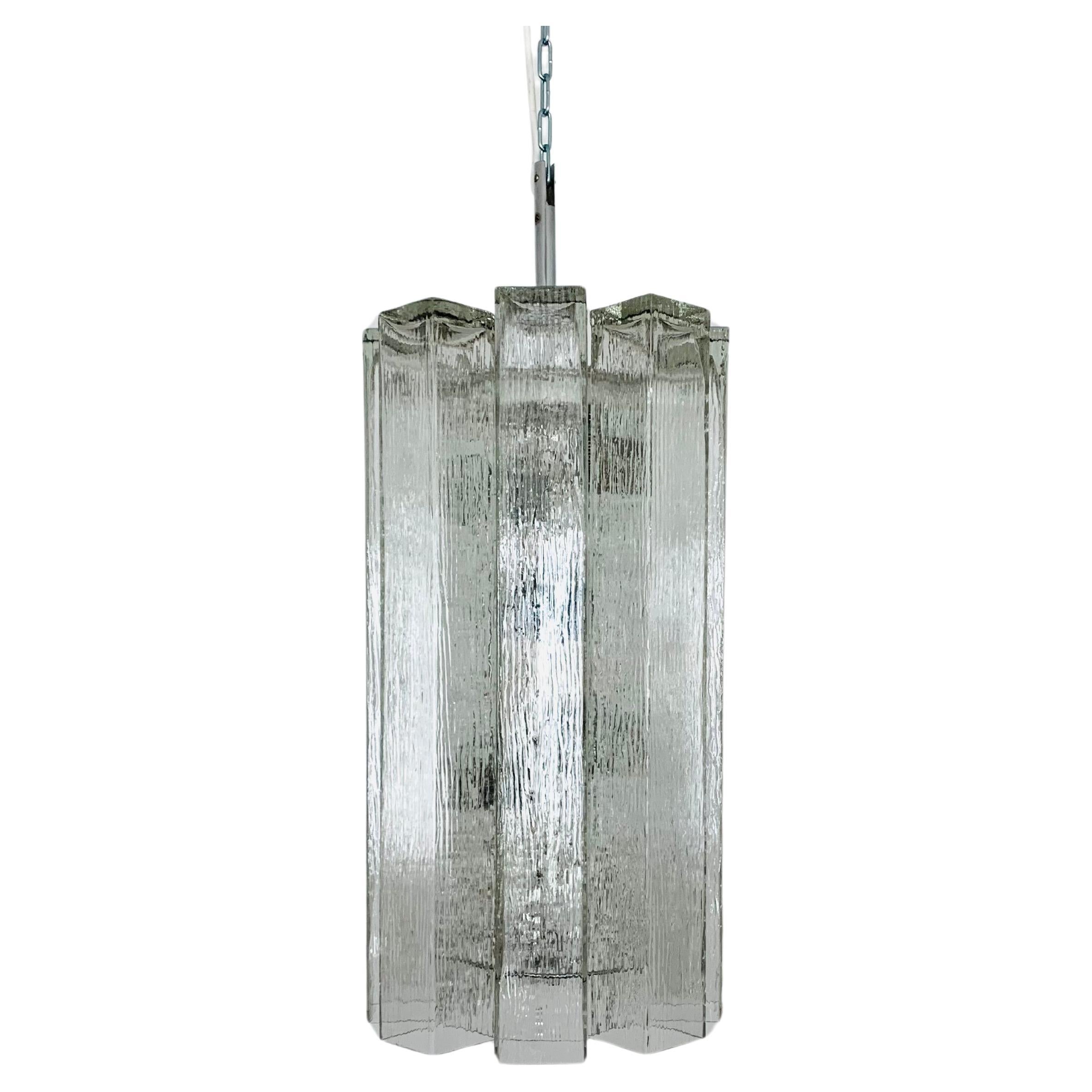 Lustre en cristal de verre de Doria en vente