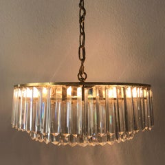 Crystal Glass Chandelier or Pendant Lamp by Bakalowits & Söhne, Vienna, 1950s