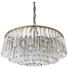 Crystal Glass Chandelier or Pendant Lamp by Bakalowits & Söhne, Vienna, 1950s