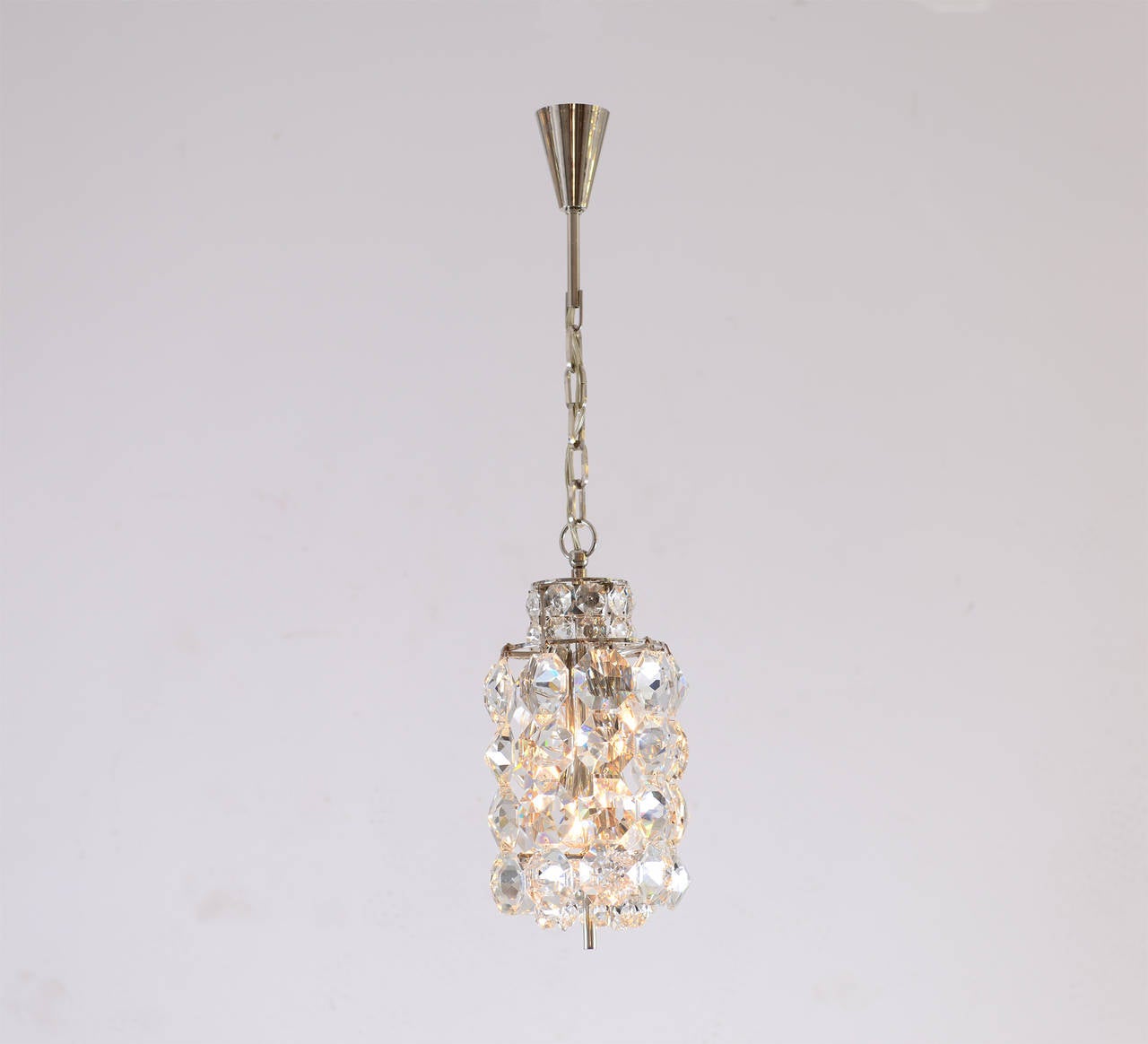 Hand-Crafted Crystal Glass Chandelier Re-Edit by Woka Lamps, Vienna For Sale