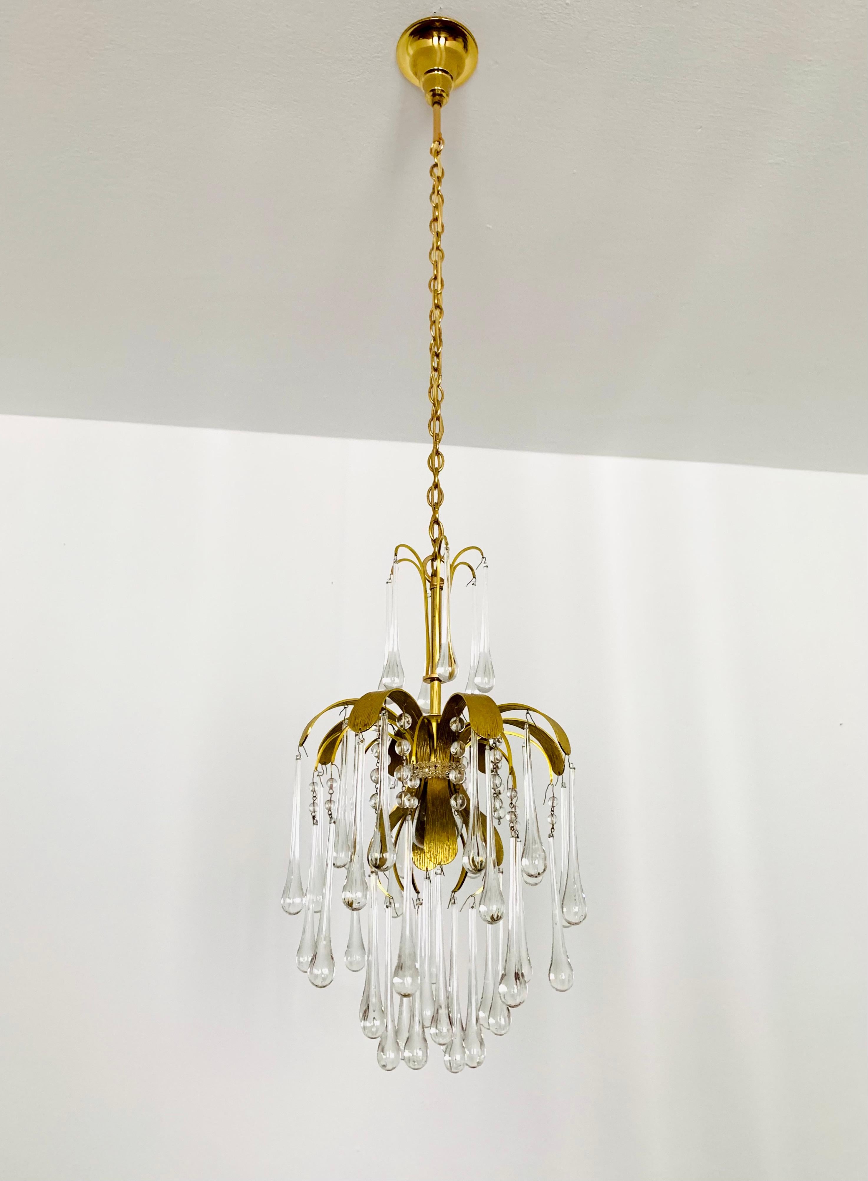 lampadario gocce cristallo anni '60