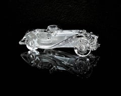 Crystal Glass Figurine of Bugatti 55 Roadster by Daum Glass, France 1980s