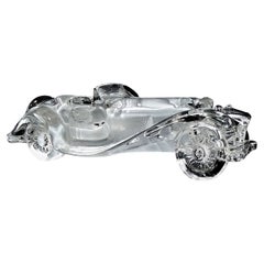 Crystal Glass Figurine of Bugatti 55 Roadster by Daum Glass, France 1980s