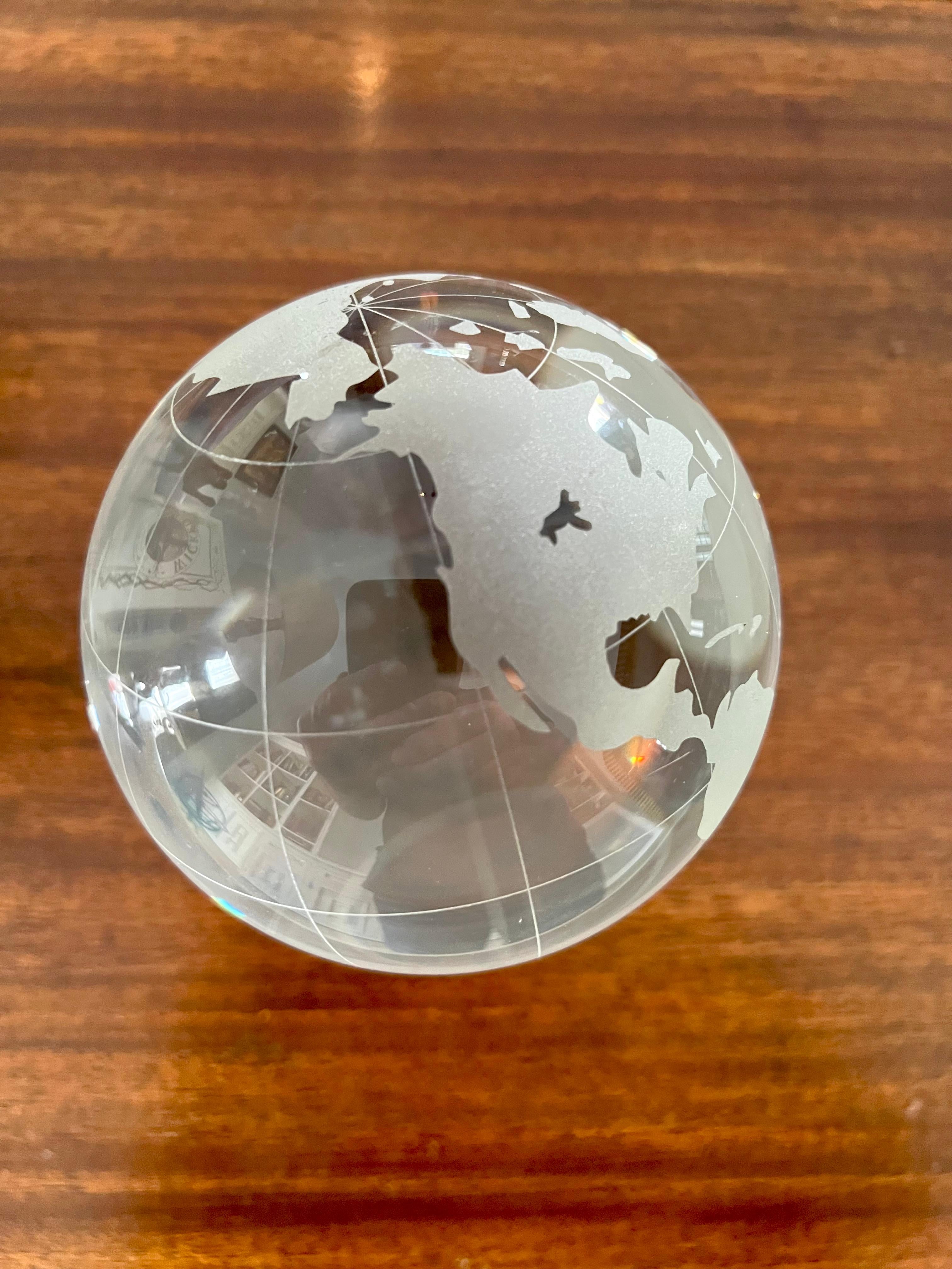 Italian Crystal Glass Gazing Globe  For Sale