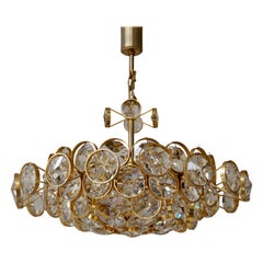 Lustre en verre de cristal Palwa, vers 1970
