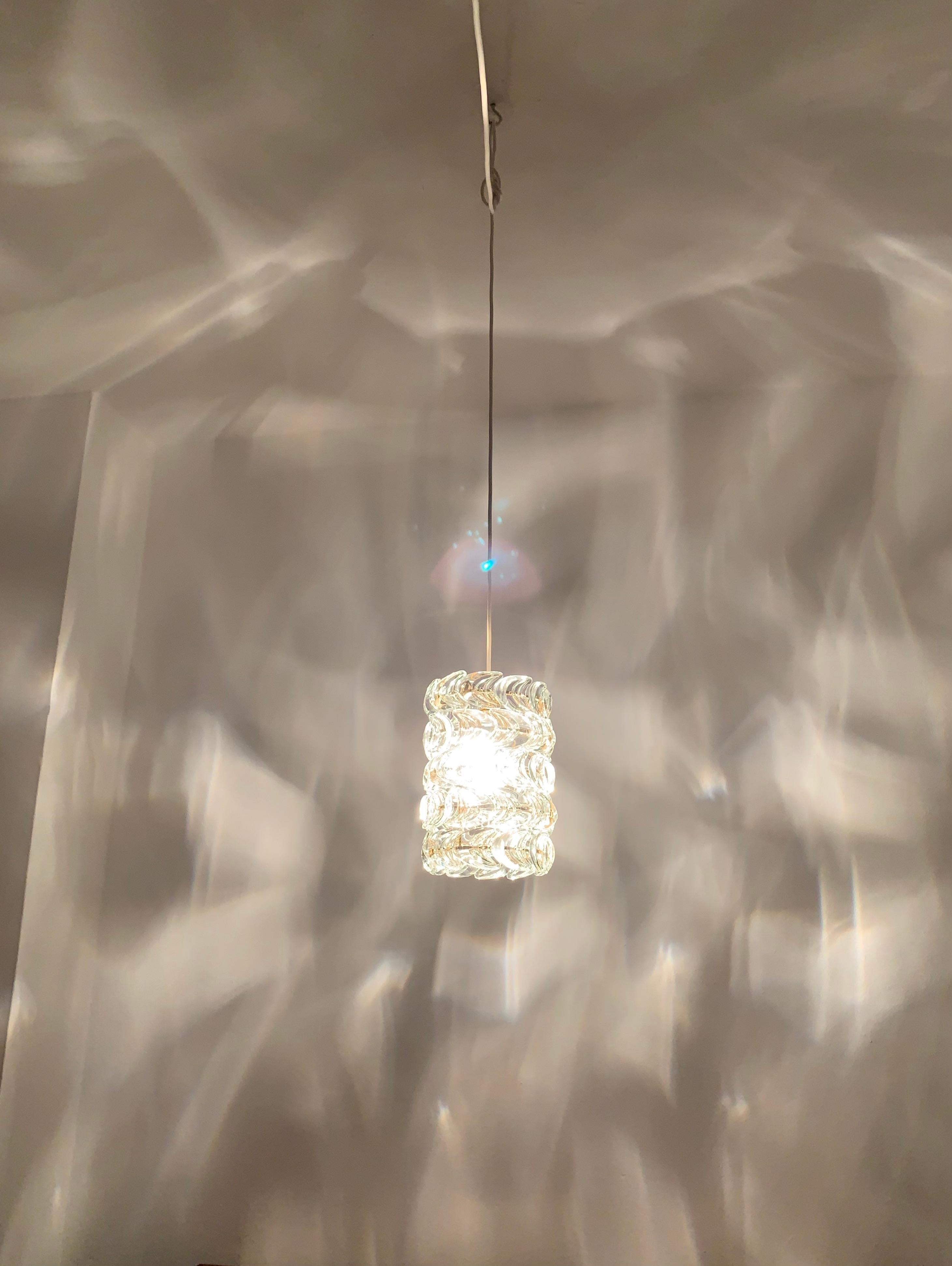 Crystal glass pendant lamp by Palwa For Sale 2