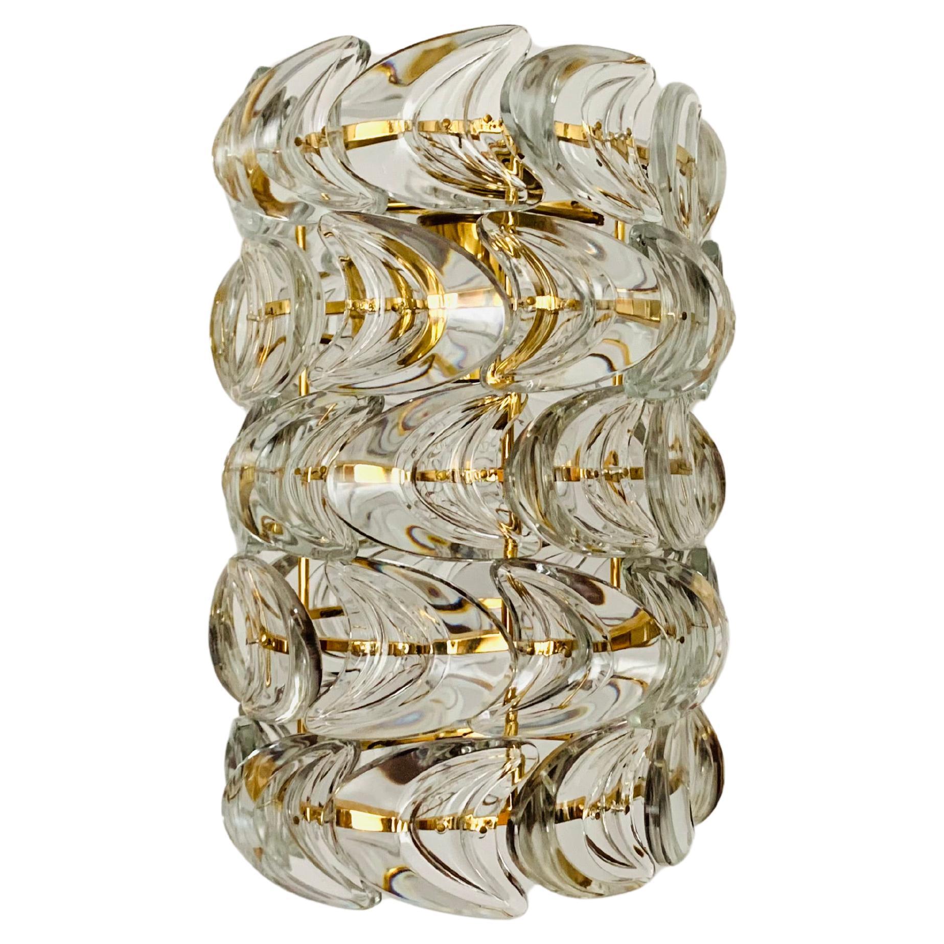 Crystal Glass Pendant Lamp by Palwa