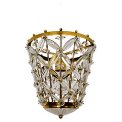 Crystal Glass Pendant Lamp by Palwa