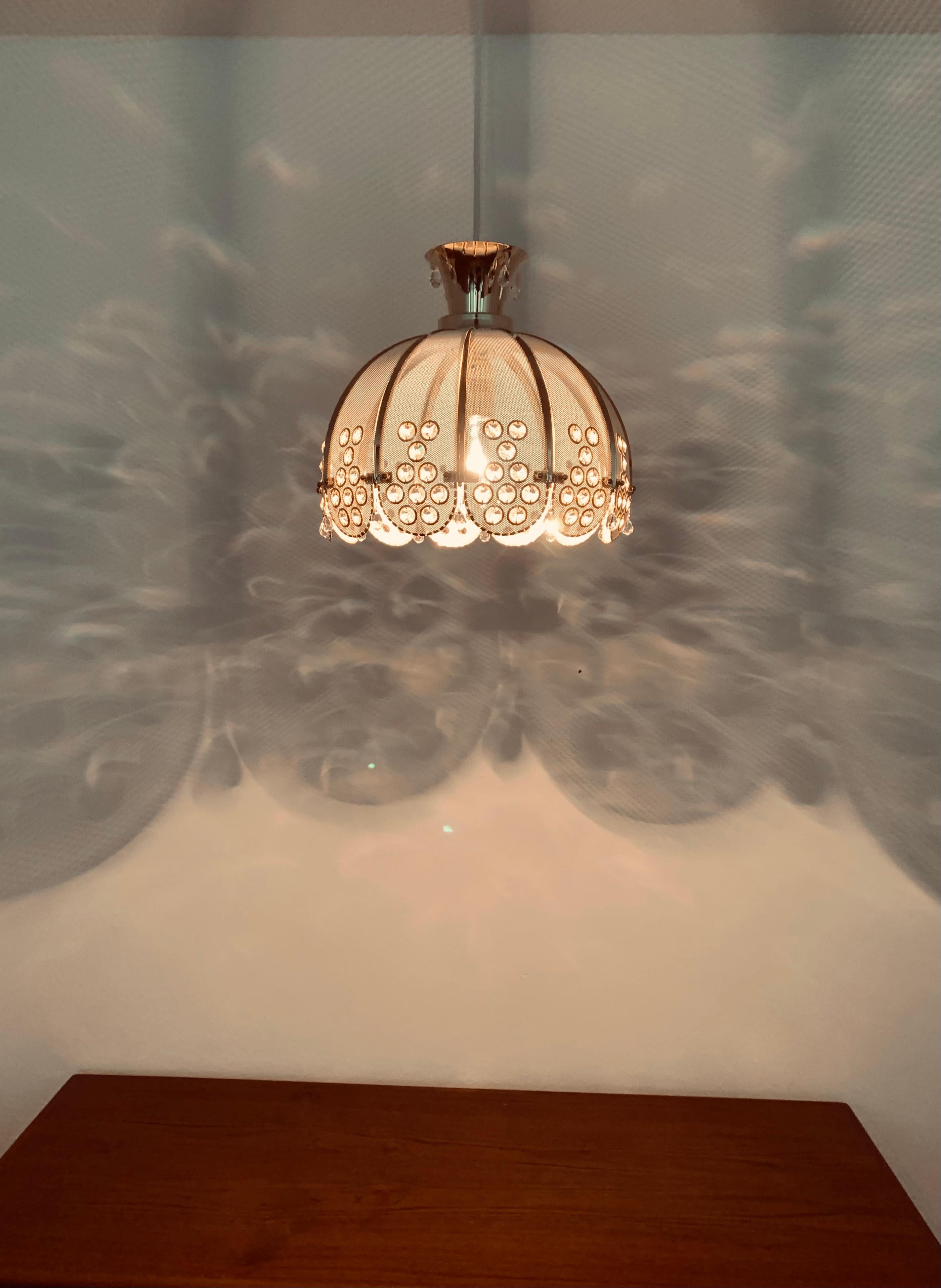Lampada a sospensione in vetro cristallo in vendita 1