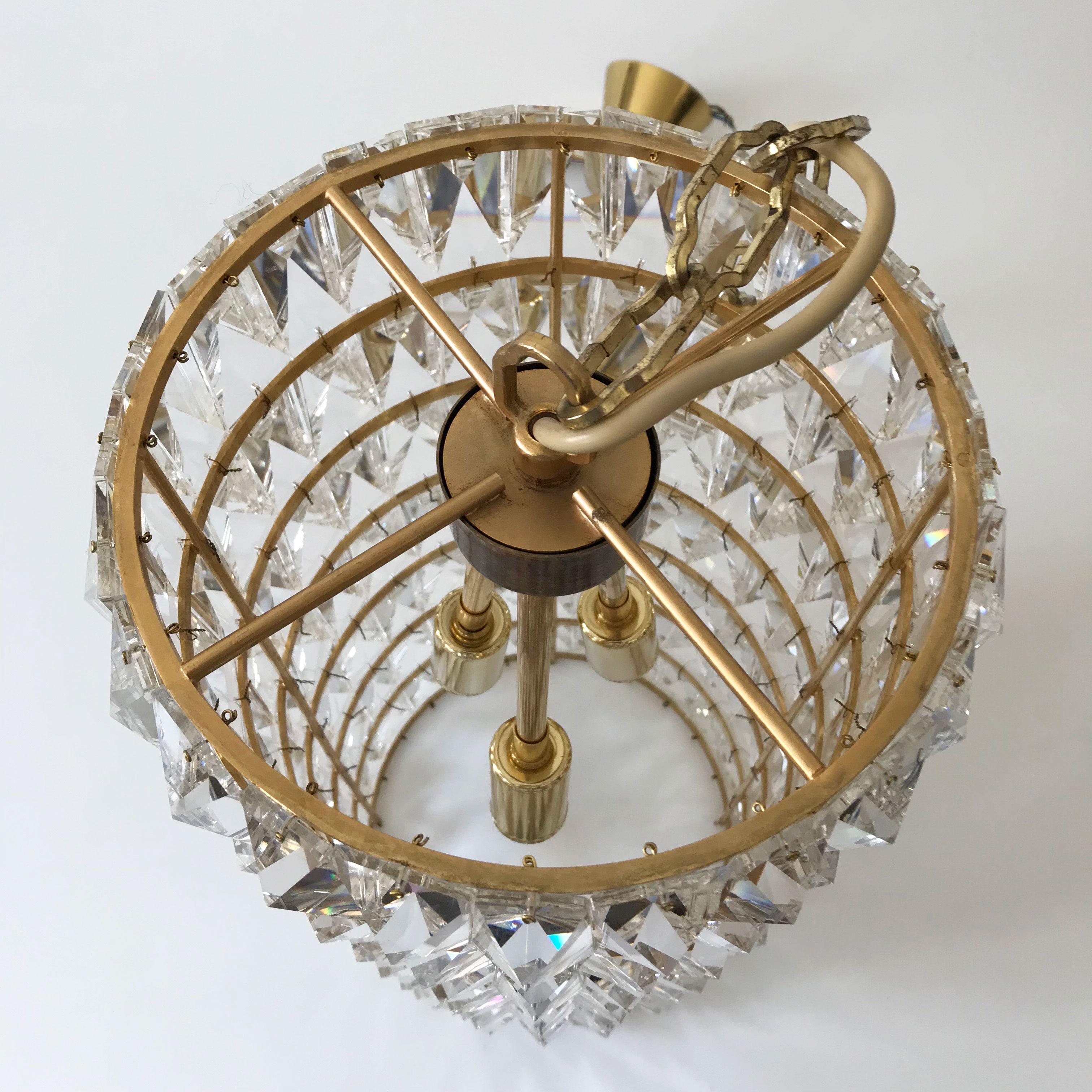 Lampada a sospensione o lampadario in cristallo di Bakalowits & Söhne Vienna Austria in vendita 12