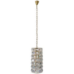 Crystal Glass Pendant Lamp or Chandelier by Bakalowits & Söhne Vienna Austria