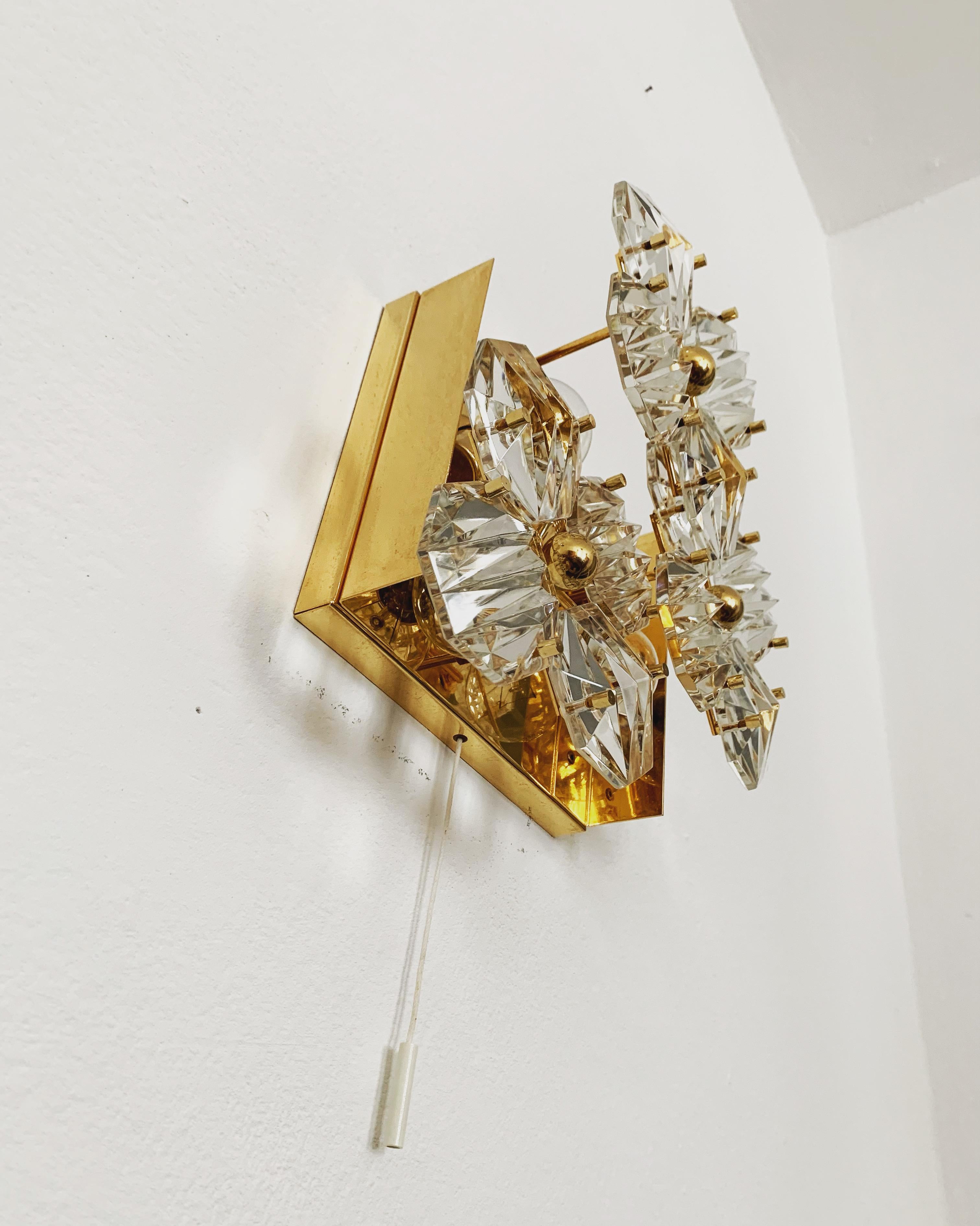 Crystal Glass Sconce from Kinkeldey In Good Condition For Sale In München, DE