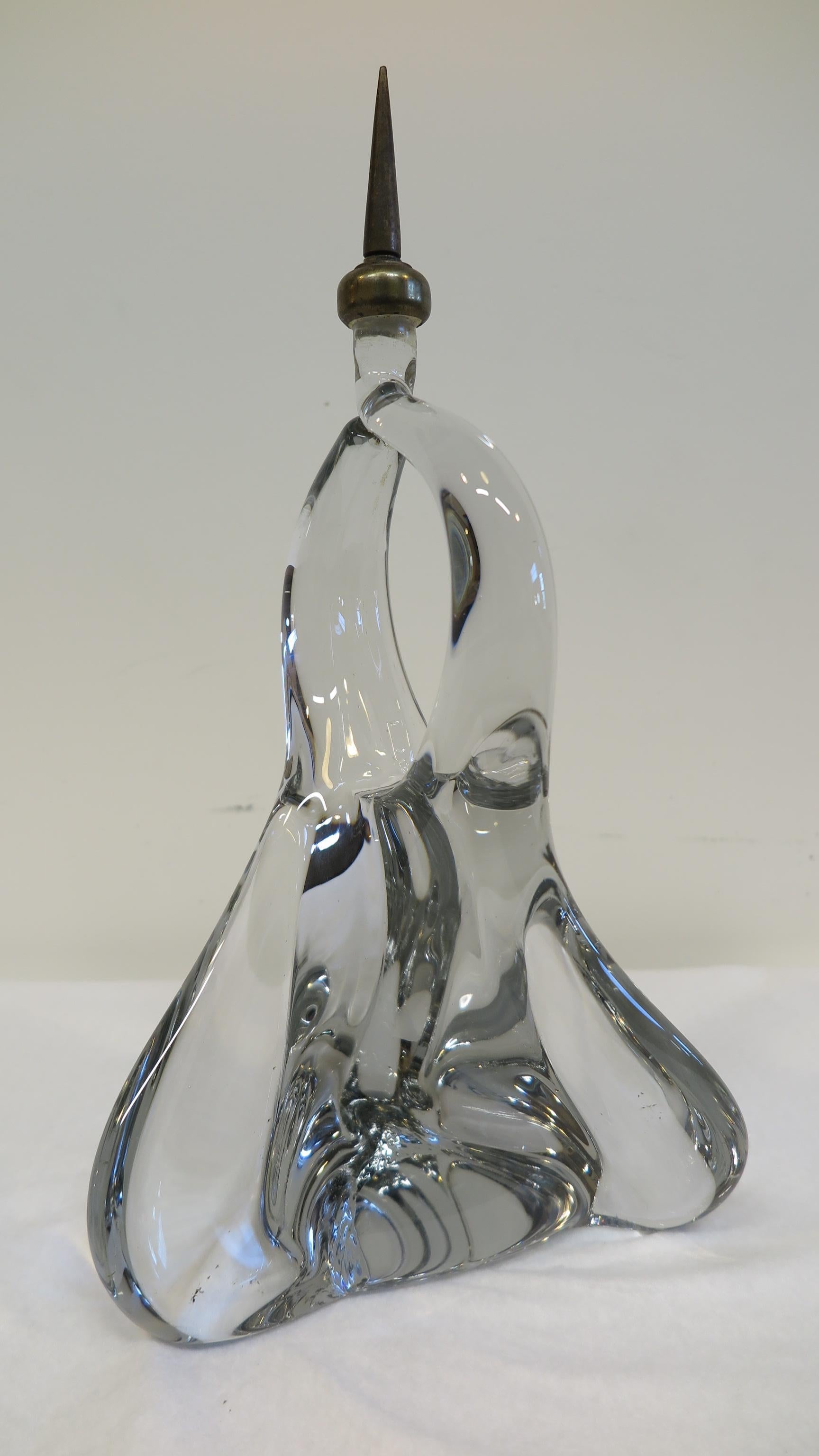 Fait main Sculpture abstraite en verre et cristal en vente