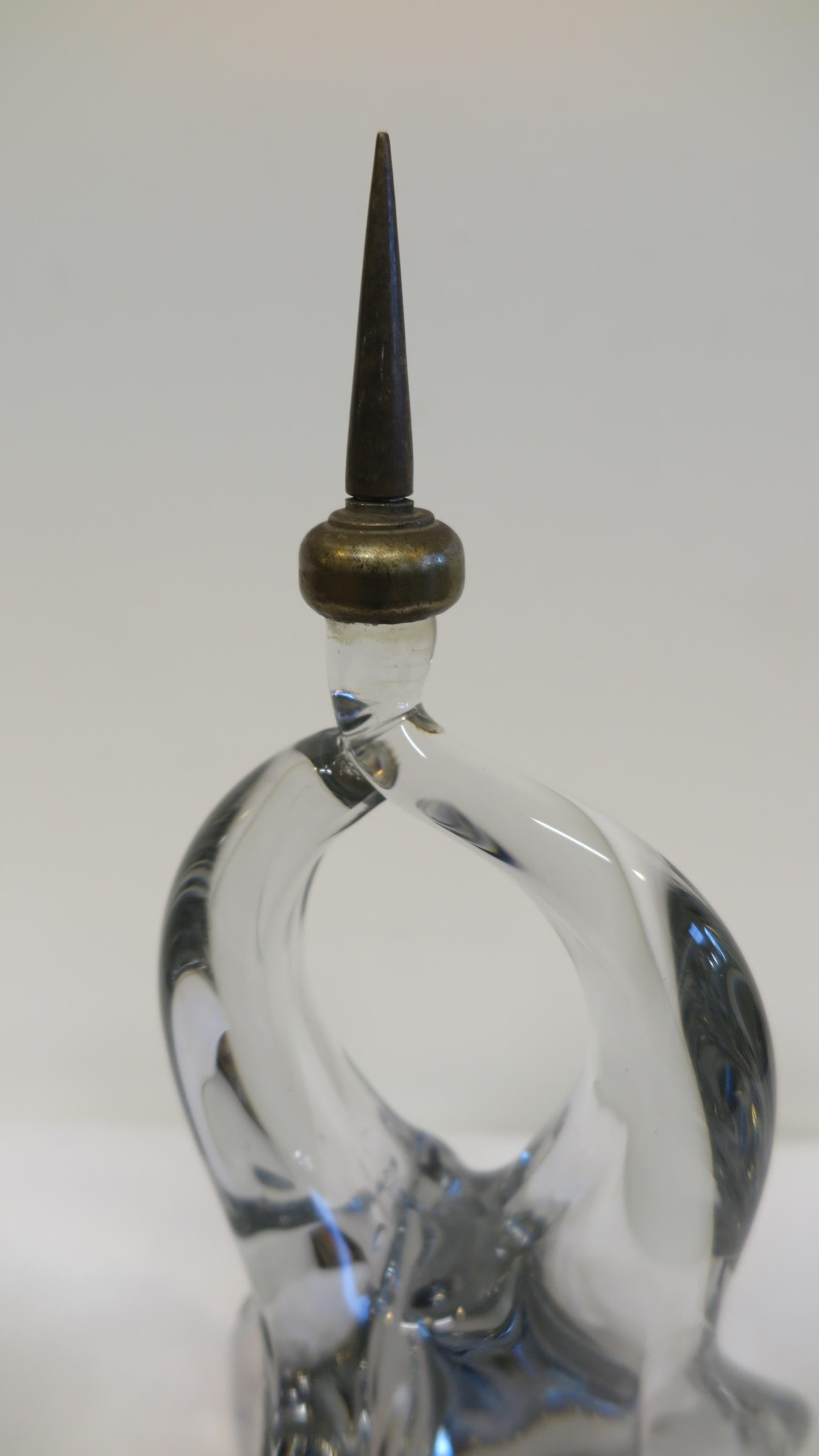 Abstrakte Kristallglas-Skulptur (Glas) im Angebot