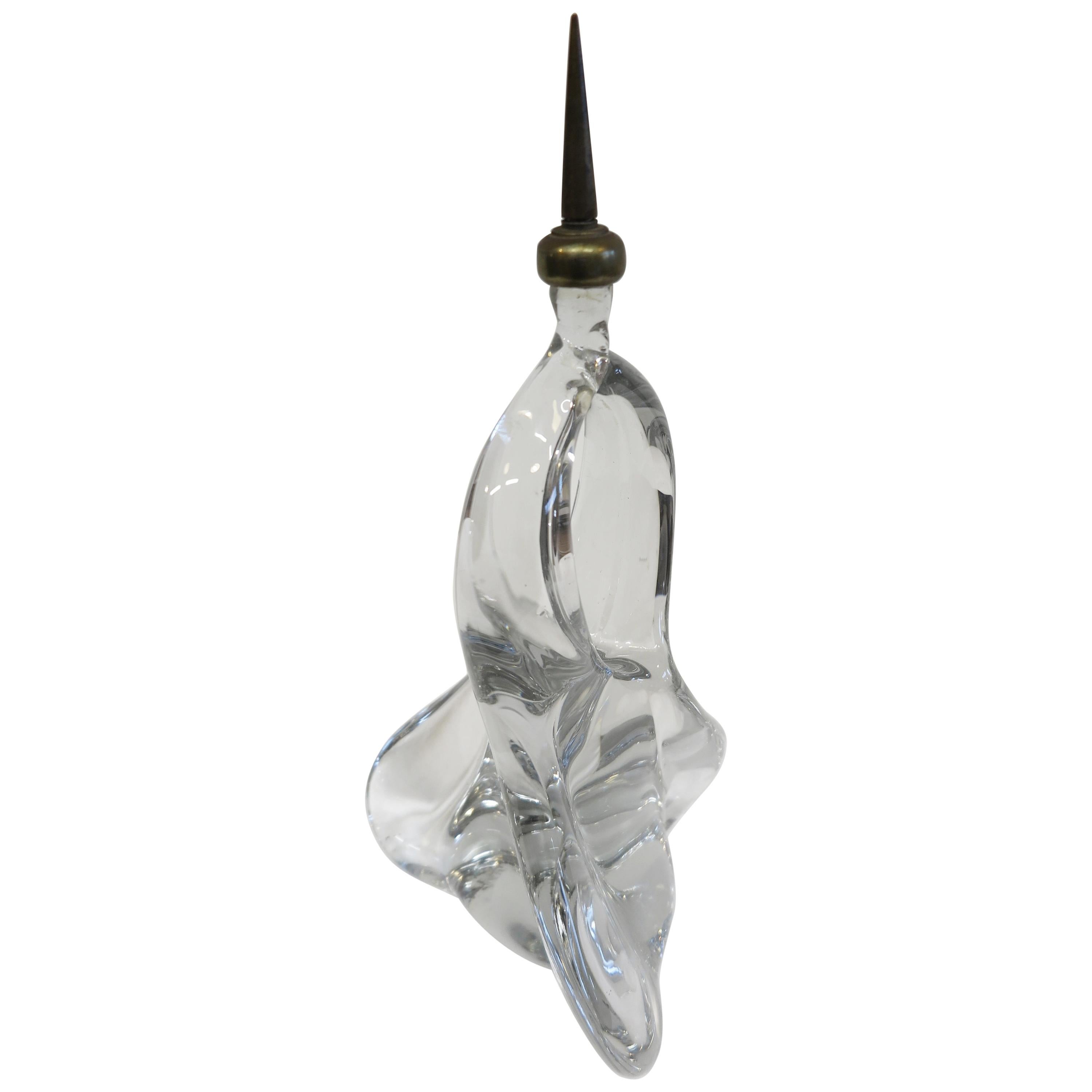 Abstrakte Kristallglas-Skulptur im Angebot