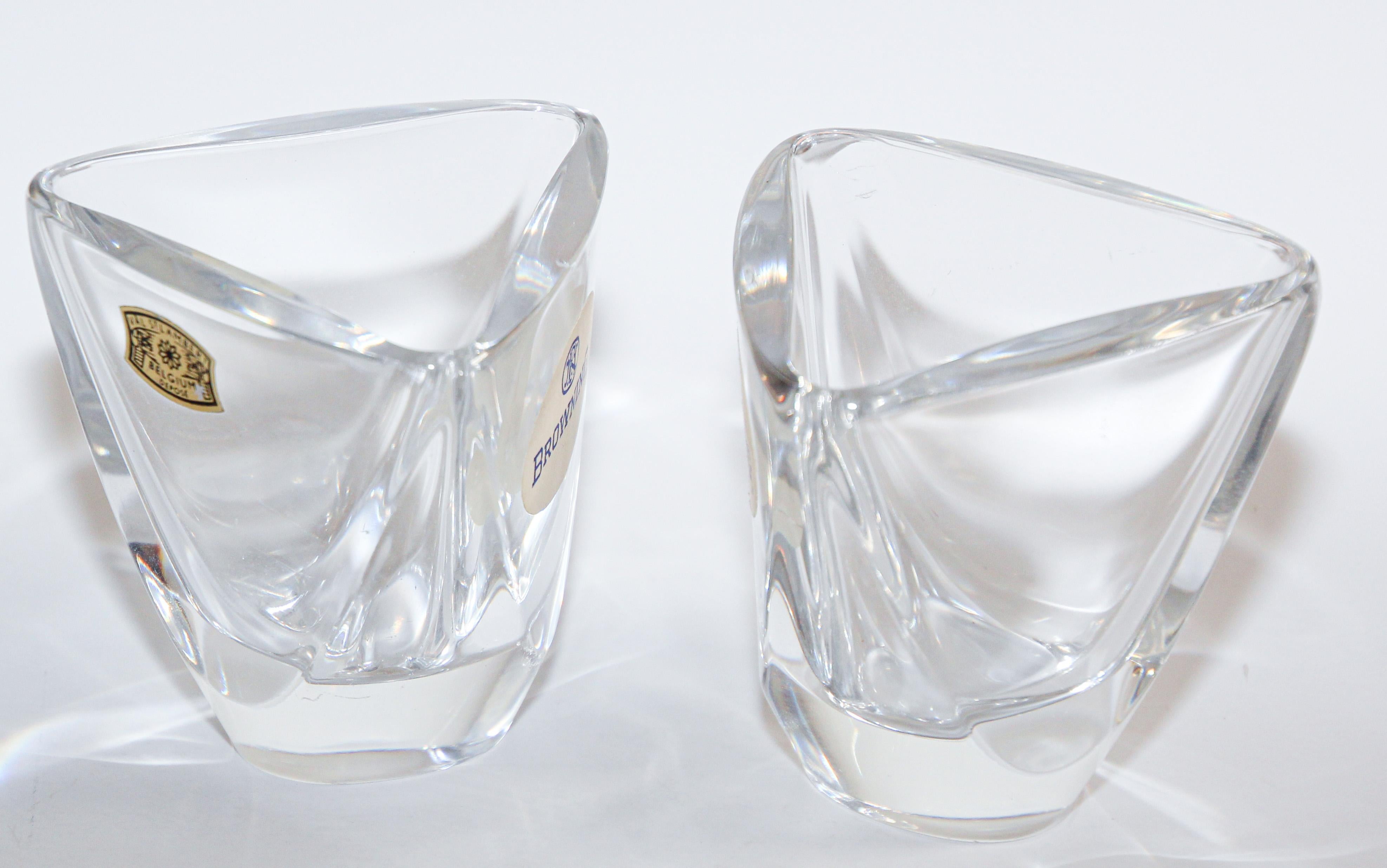 Crystal Glass Set by Val Saint Lambert of Belgium For Sale 12