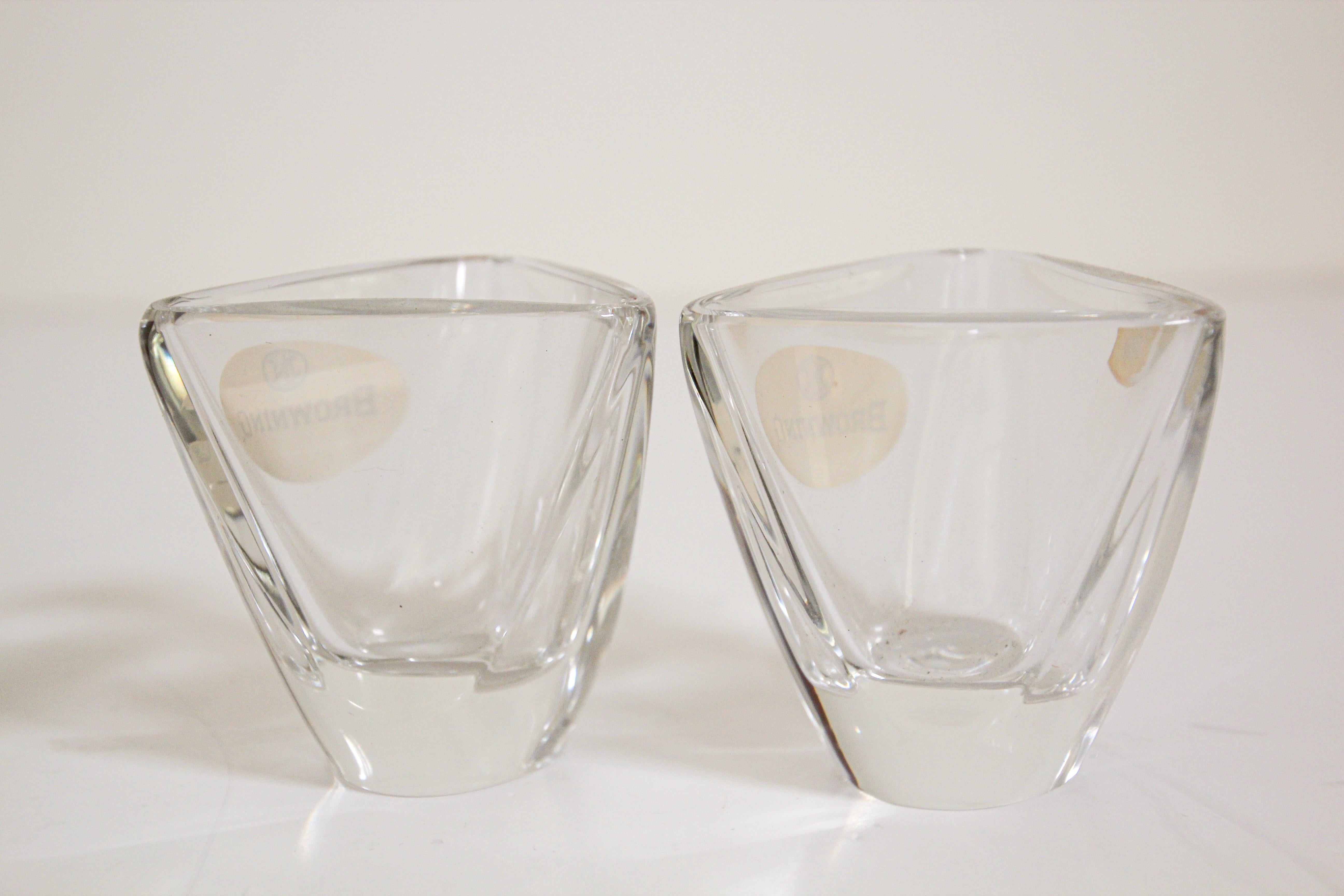 Set aus Kristallglas-Kristallglas von Val Saint Lambert aus Belgien (Moderne der Mitte des Jahrhunderts) im Angebot