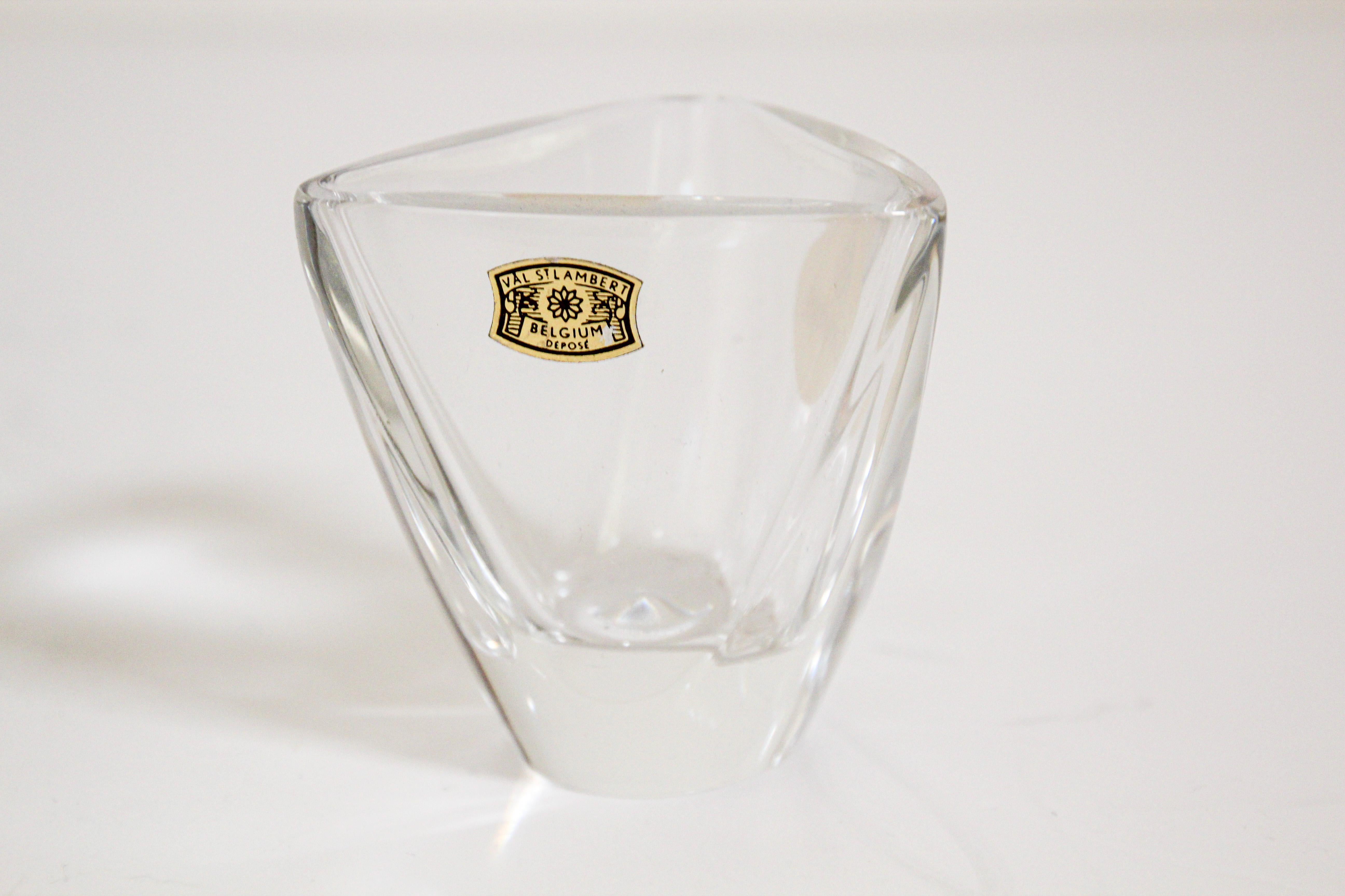 Set aus Kristallglas-Kristallglas von Val Saint Lambert aus Belgien (20. Jahrhundert) im Angebot
