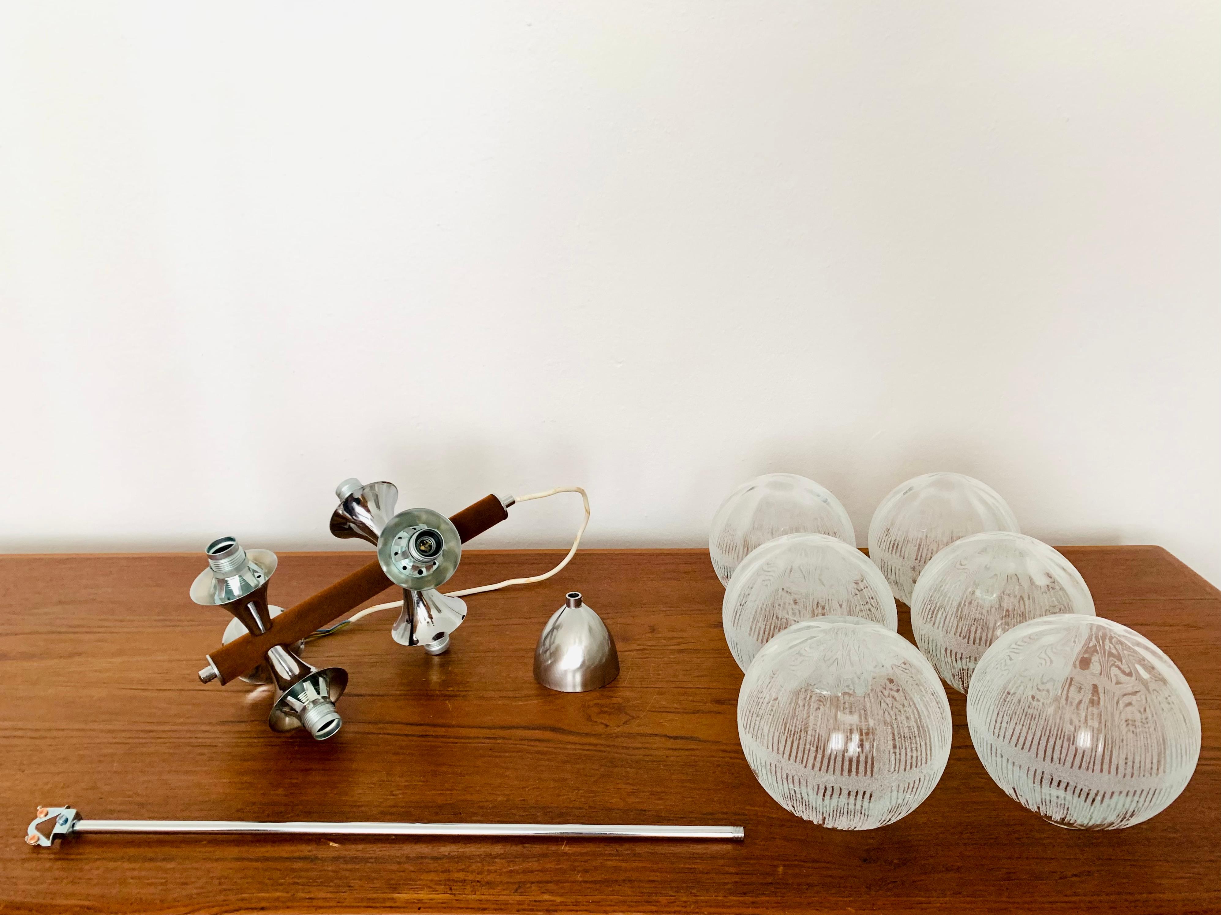 Crystal Glass Sputnik Chandelier For Sale 5