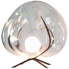 Crystal Glass Standing Light 'Exhale' by Catie Newell