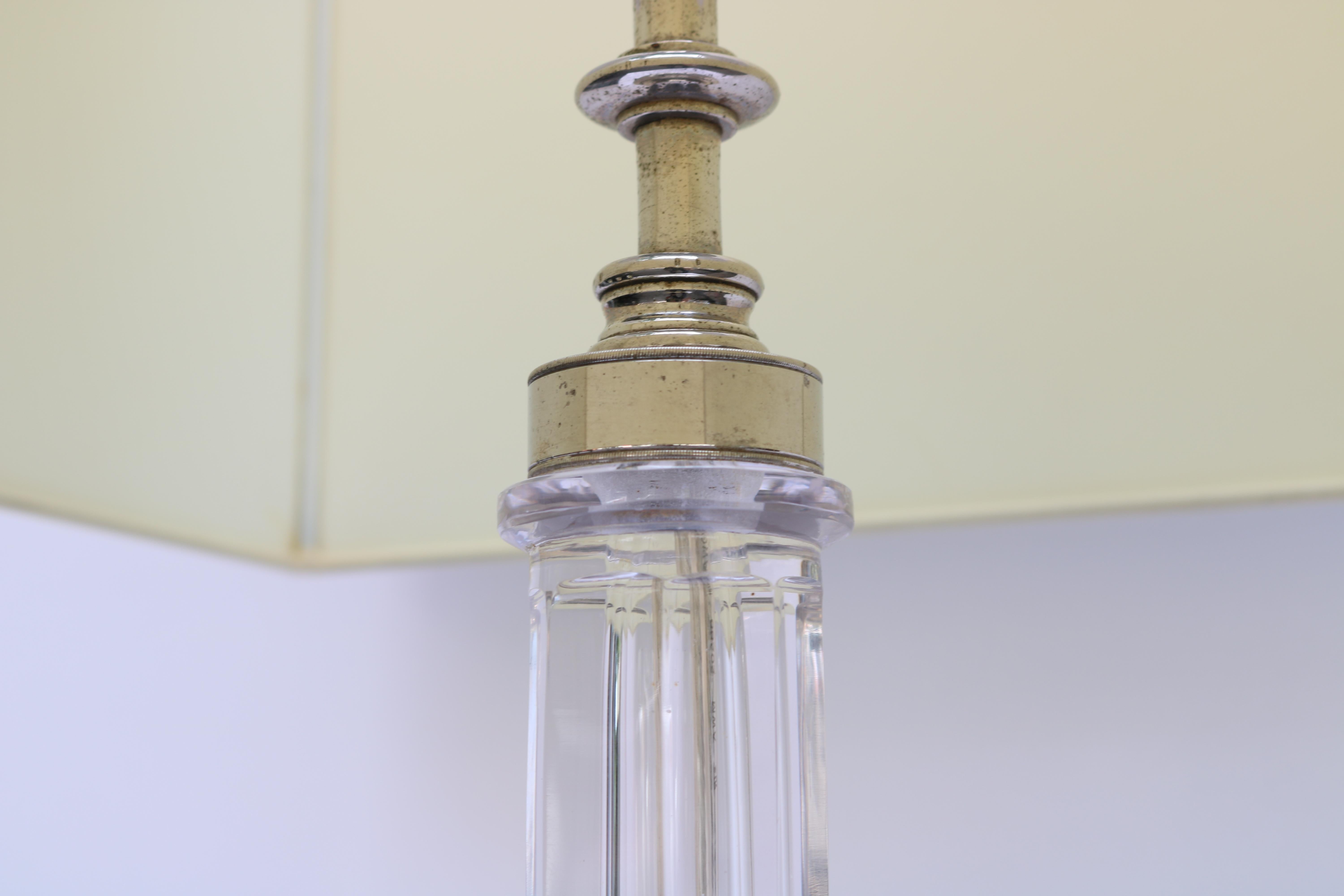 Lámpara de mesa de cristal, Austria Circa 1900 en Bueno estado para la venta en New York, NY
