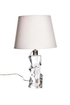 Tischlampe aus Kristallglas von Olle Alberius für Orrefors, 1970