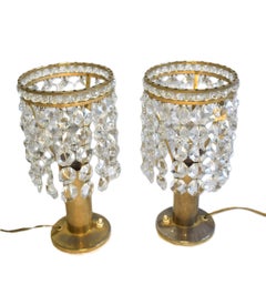 Crystal Glass Table Lamps from Bakalowits & Söhne, 1960s, Set of 2