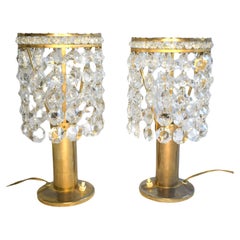 Crystal Glass Table Lamps from Bakalowits & Söhne, 1960s, Set of 2