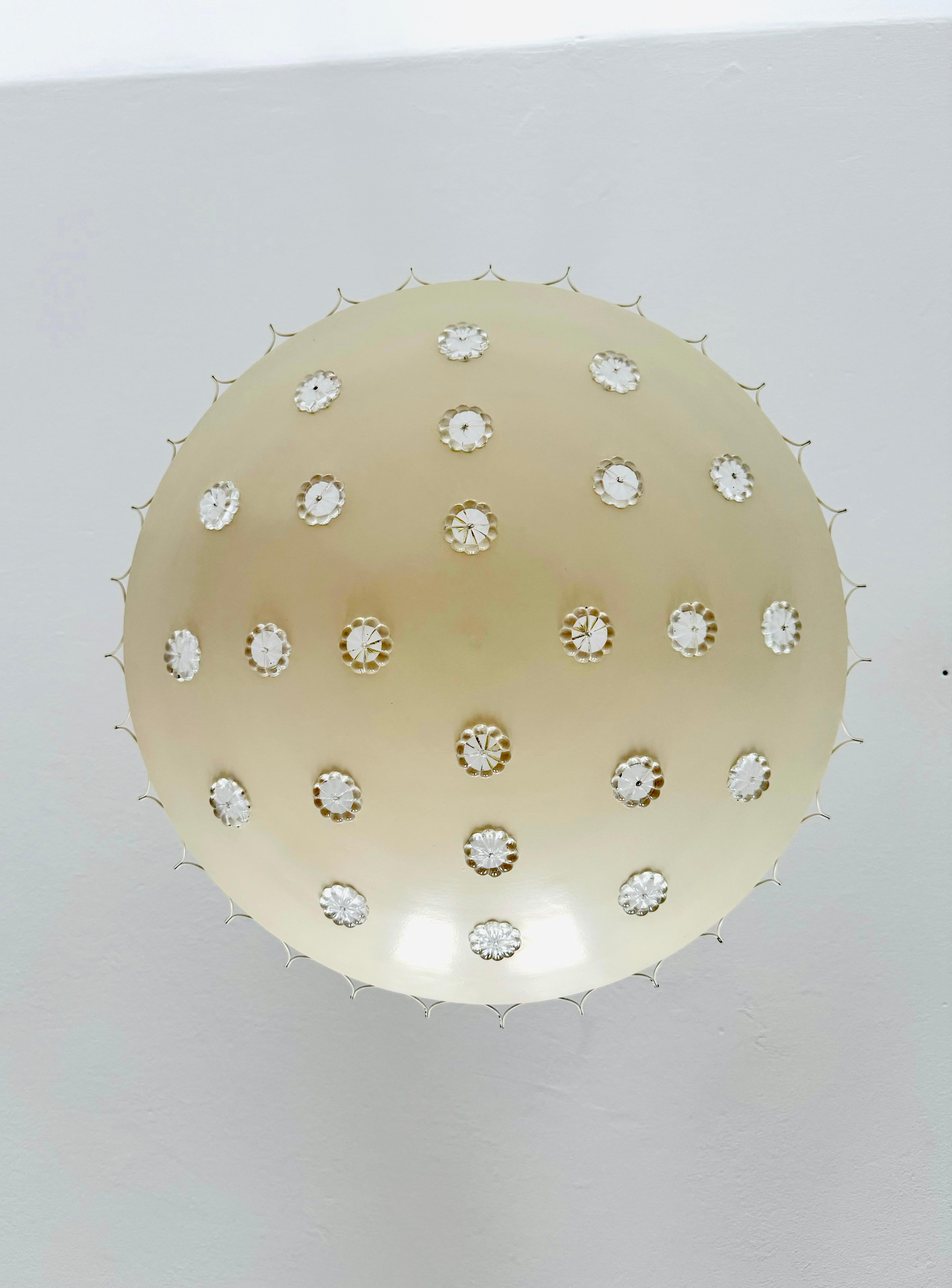 Metal Crystal Glass Uplight by Emil Stejnar for Rupert Nikoll