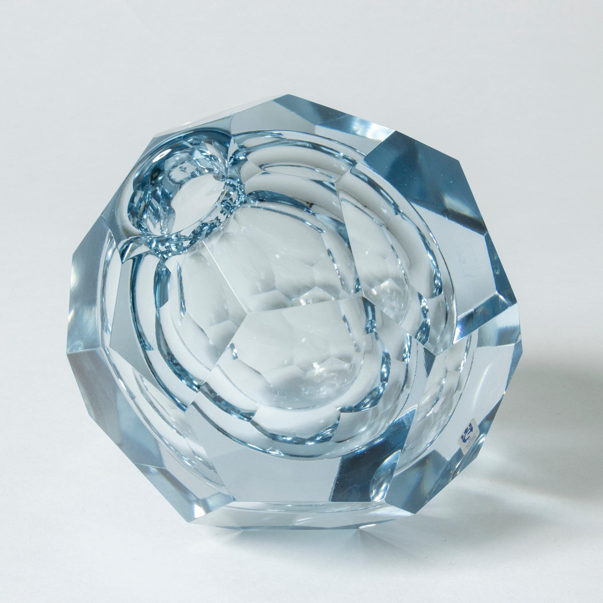 Scandinavian Modern Crystal Glass Vase by Asta Strömberg For Sale