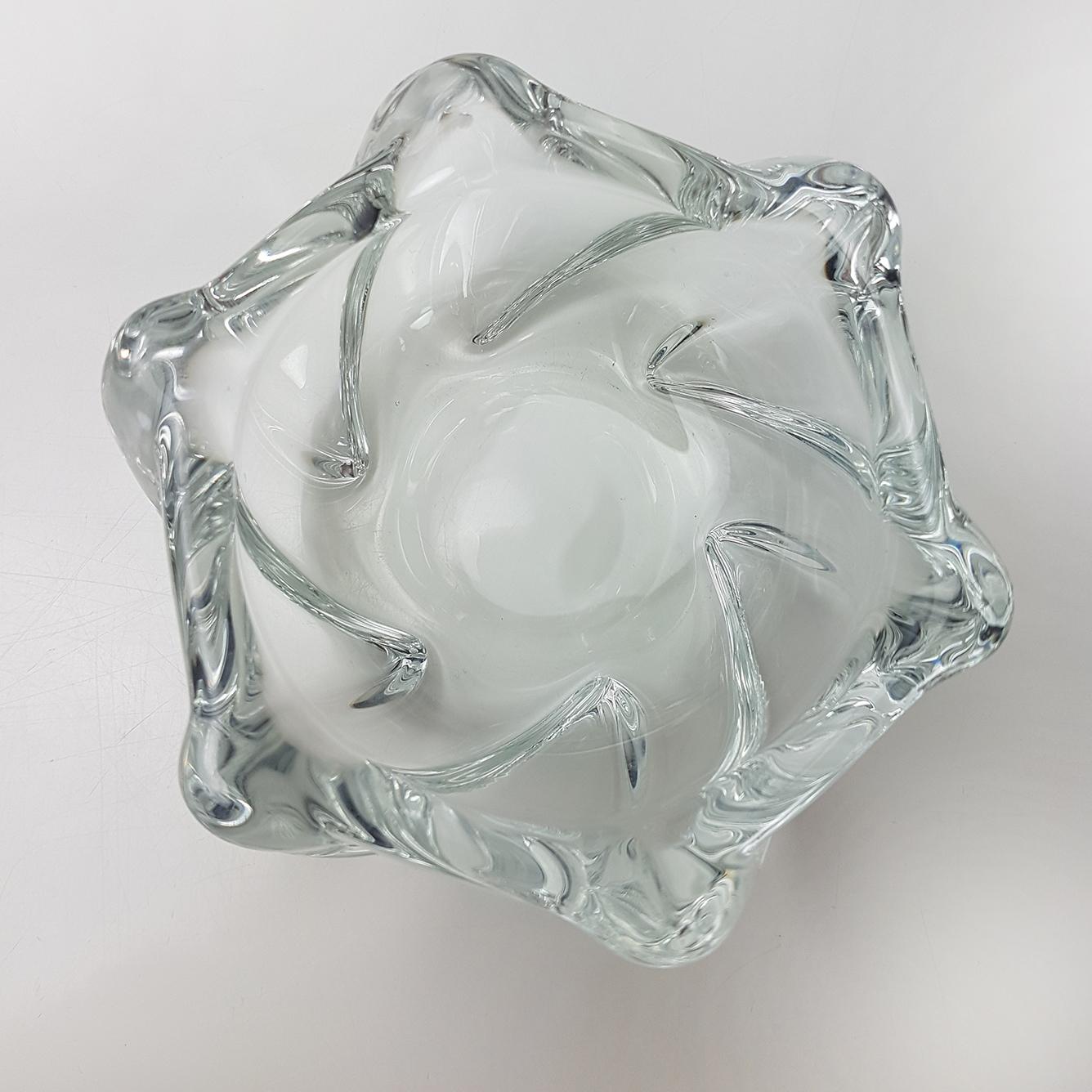 Crystal Glass Votive Candleholder by Daum Nancy, France, 1960s In Good Condition In Rijssen, NL