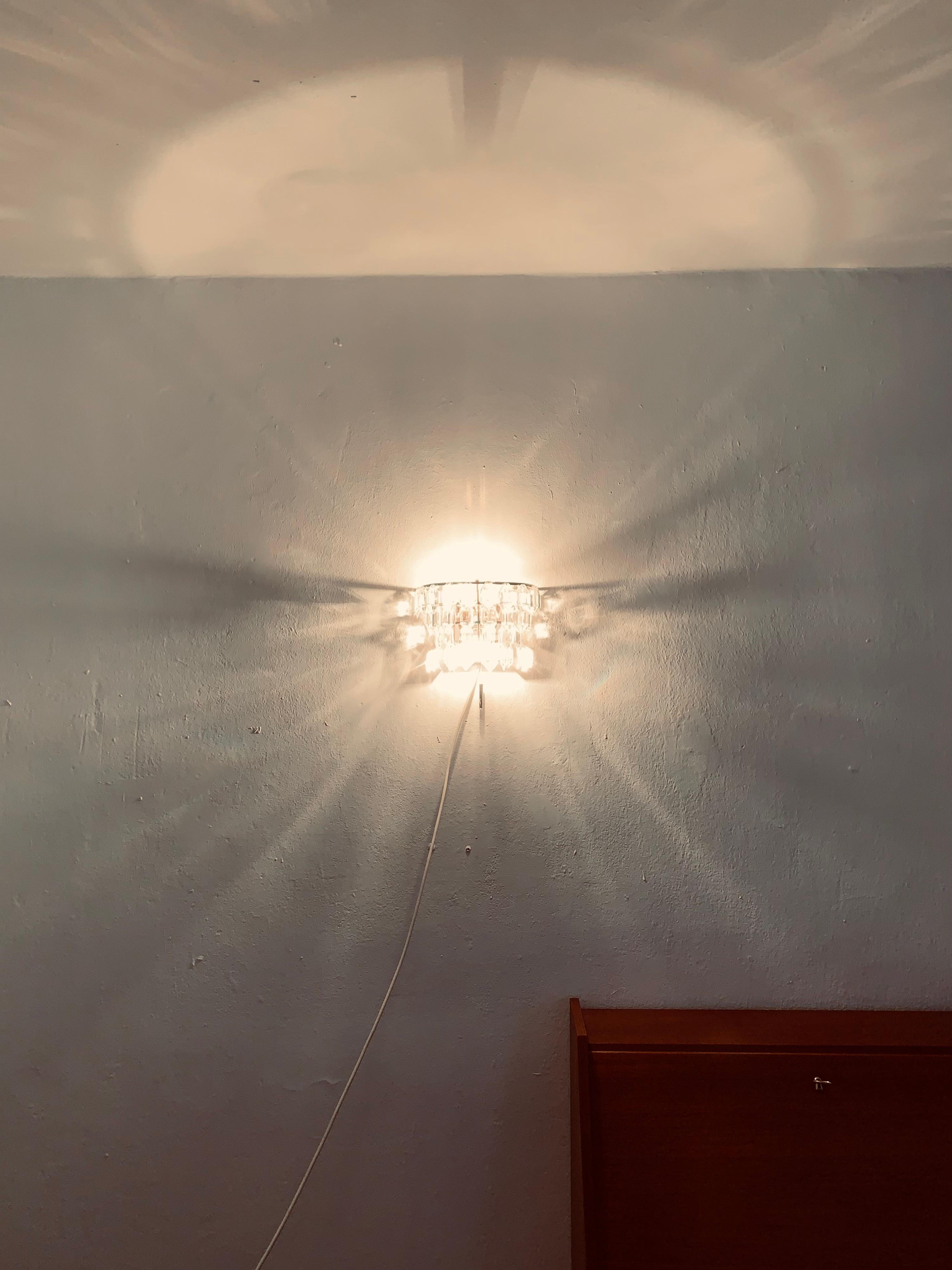 Lámpara de pared de cristal by Bakalowits en venta 3