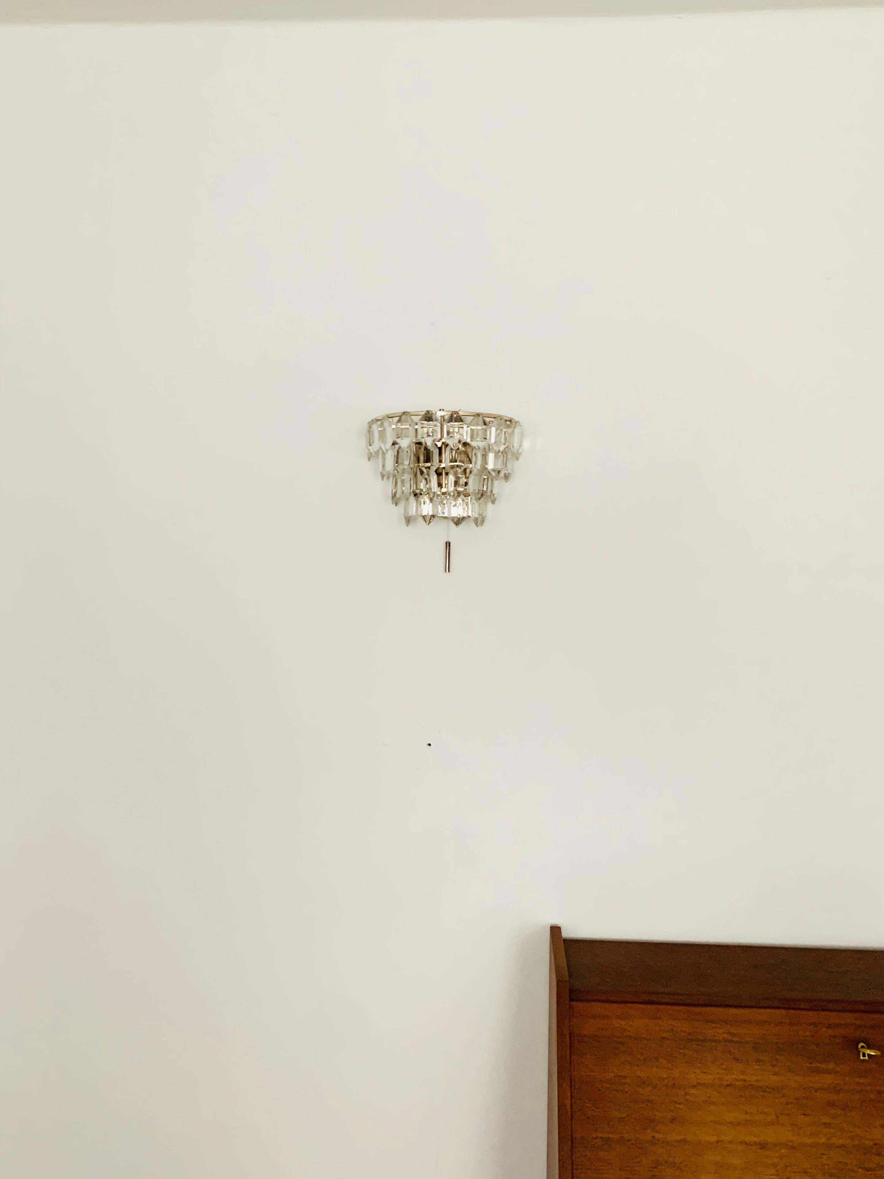 Lámpara de pared de cristal by Bakalowits Austríaco en venta