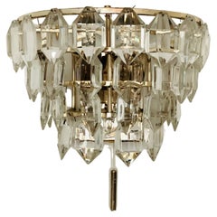 Crystal Glass Wall Lamp by Bakalowits
