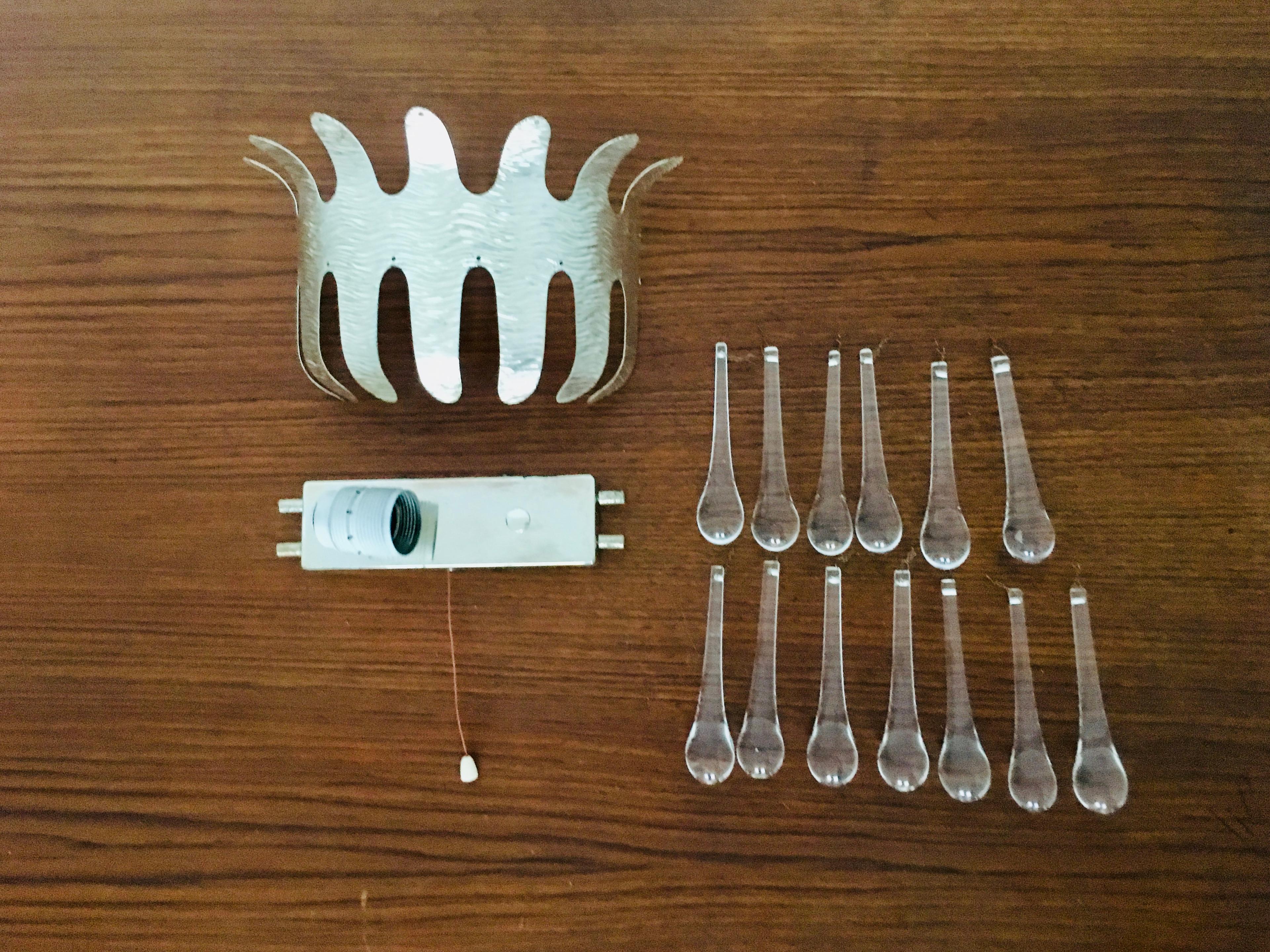 Lampe murale en cristal de Palwa en vente 3