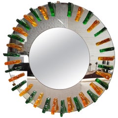 Espejo de pared de cristal de Max Ingrand, Italia, años 60