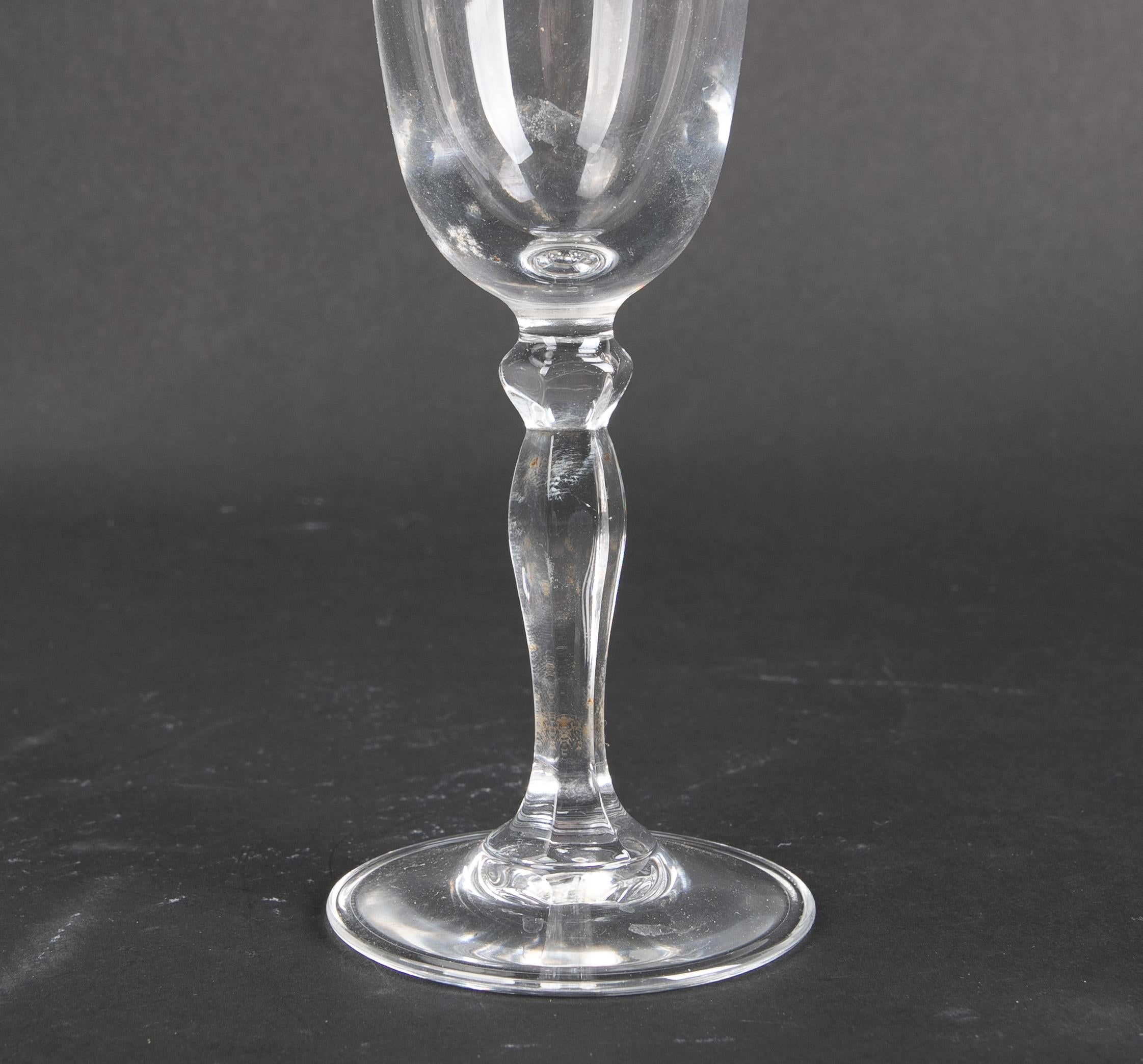 Crystal Glassware Composed by Sixty Hand-Carved Pieces For Sale 5