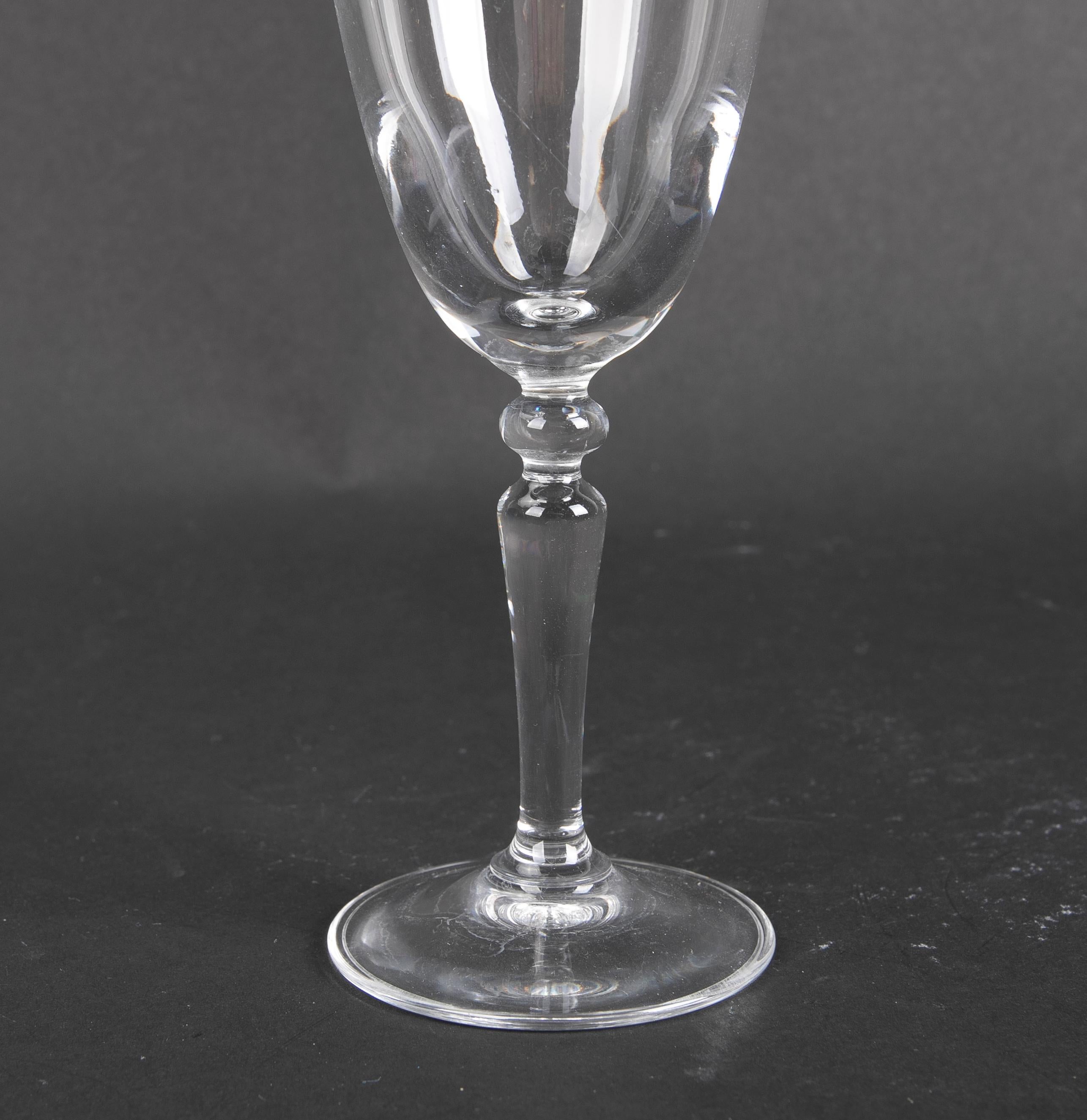 Crystal Glassware Composed by Sixty Hand-Carved Pieces For Sale 10