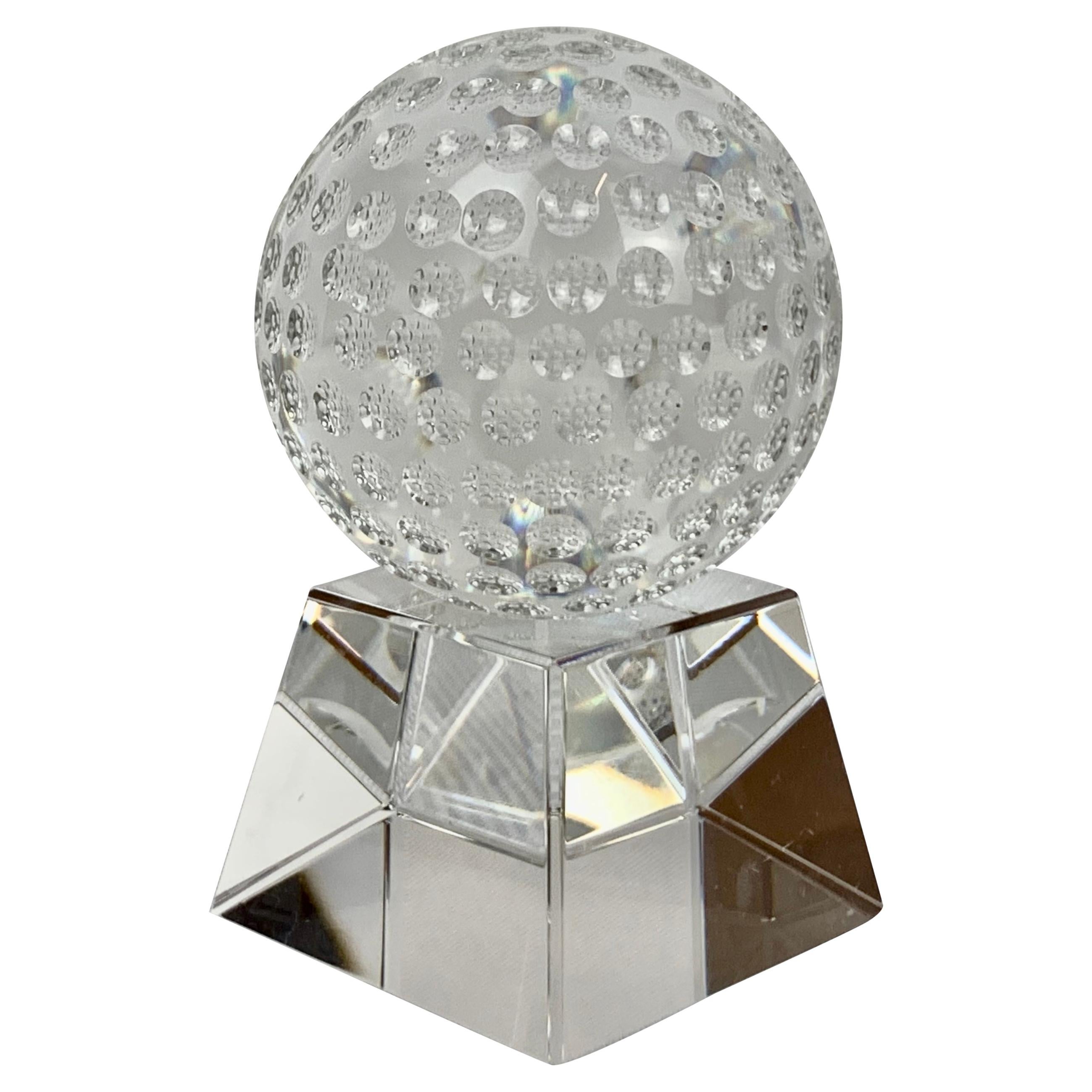 Waltz&F Crystal Small Cat Paperweight Galss Globe Hemisphere Home Office Table Decoration 