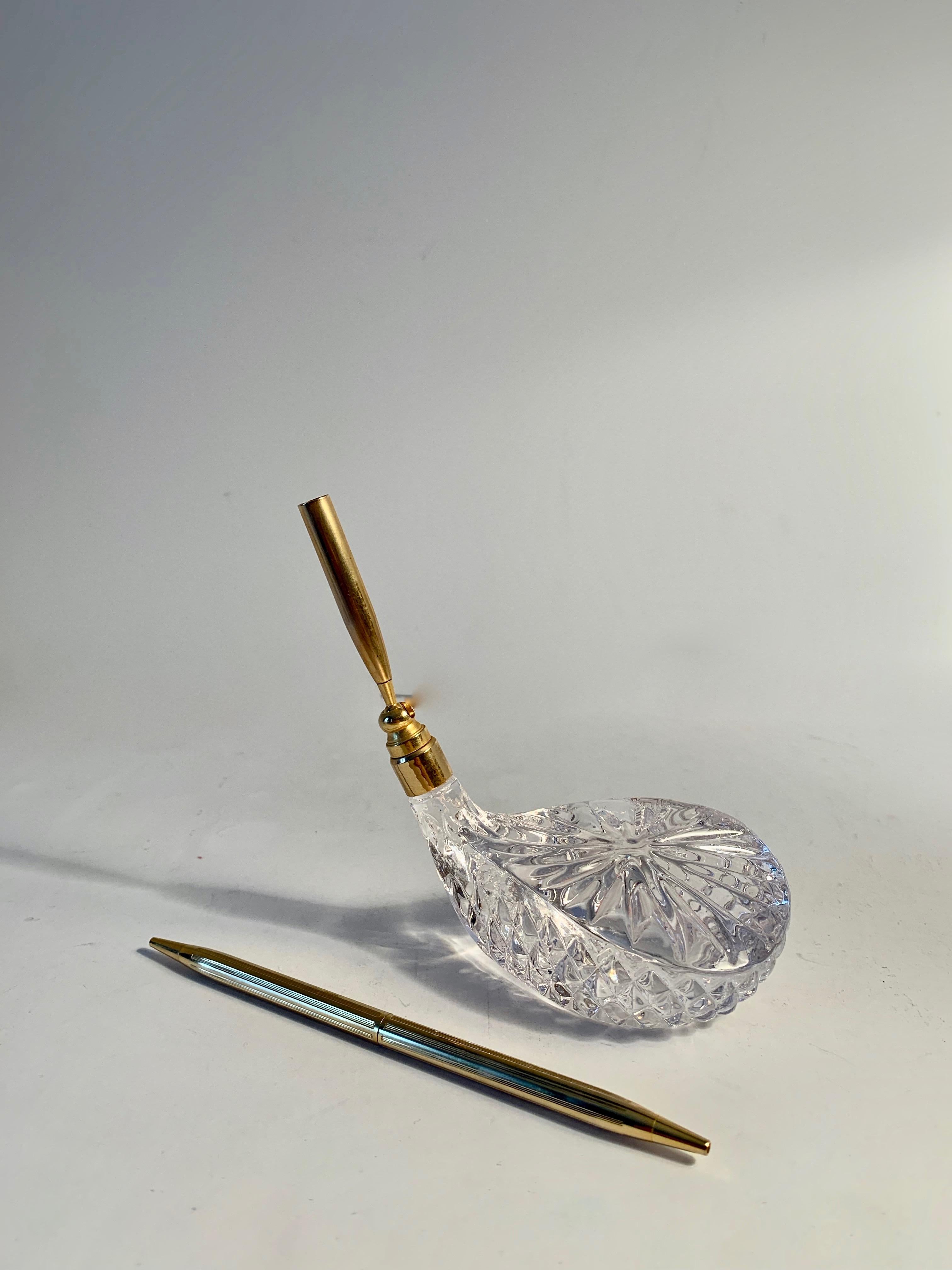 Mid-Century Modern Crystal Golf Club Pen Holder