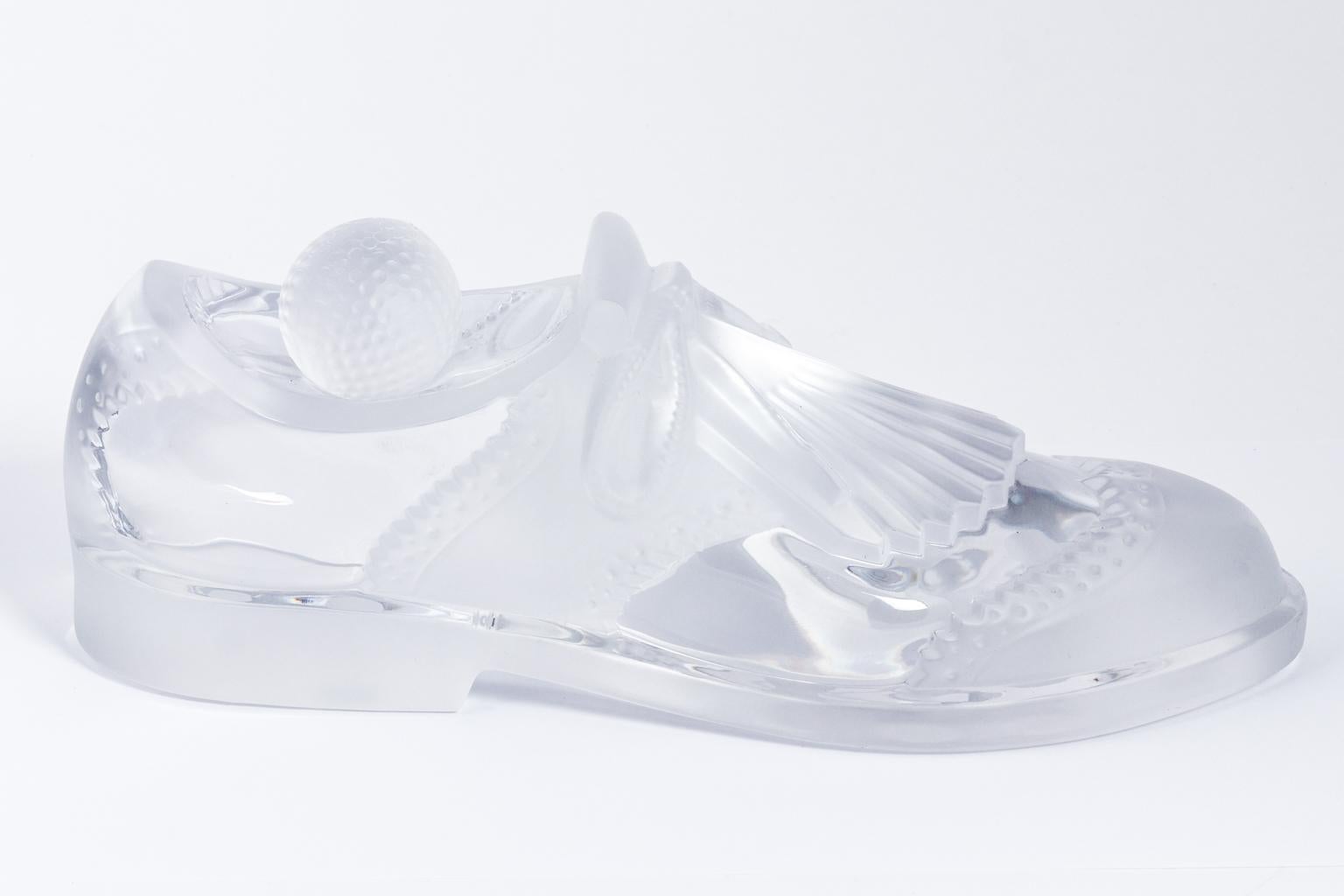 20th Century Crystal Golf Shoe and Bell by Royales De Champagne