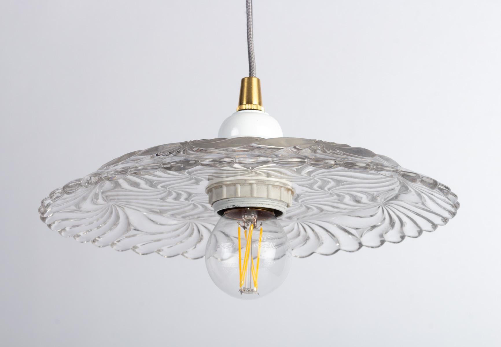 Art Nouveau Crystal Hanging Lamp