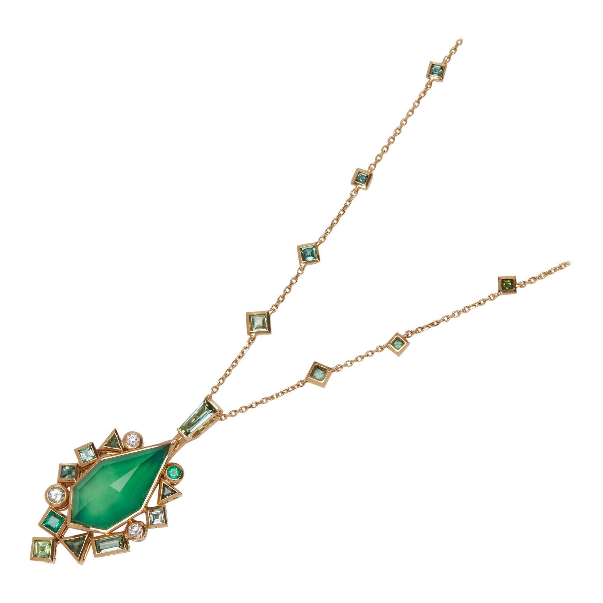 Popular items for green agate pendant on