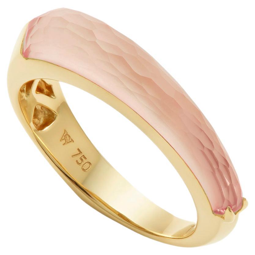 For Sale:  Crystal Haze Shard Slimline Stack Ring - 18 Carat Yellow Gold