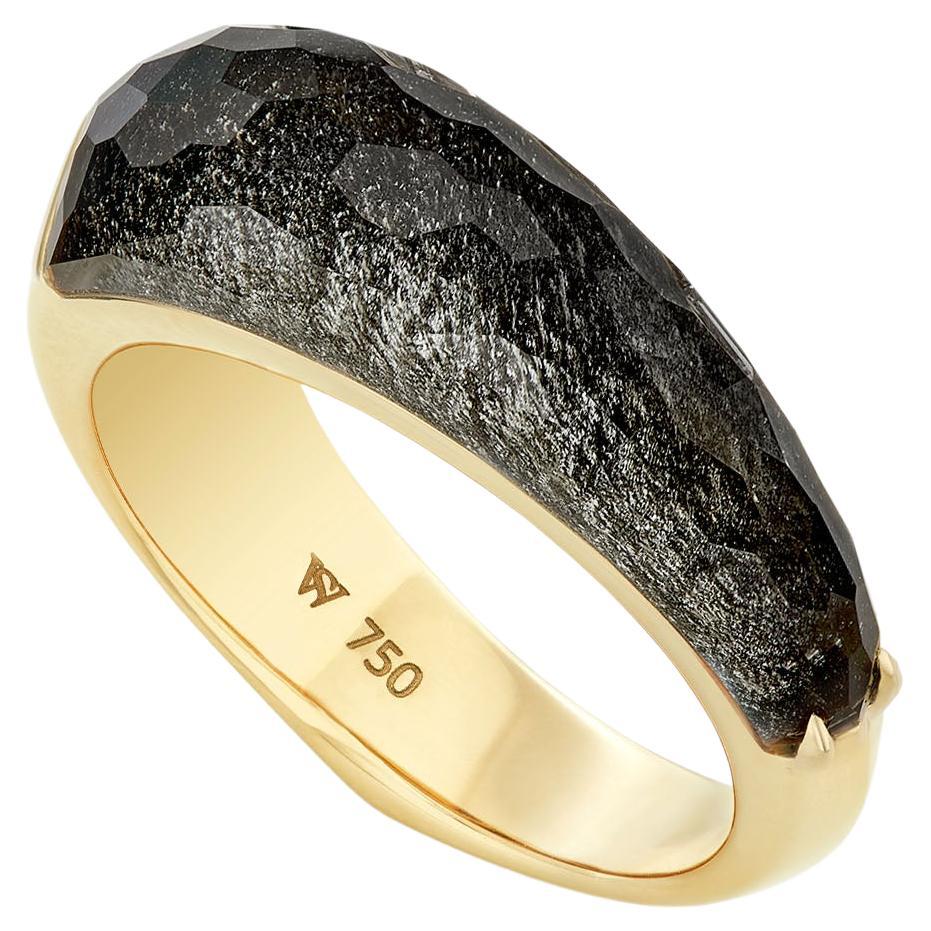 For Sale:  Crystal Haze Shard Stack Ring - 18 Carat Yellow Gold