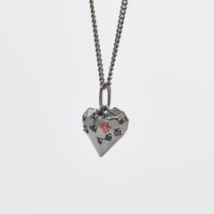 Crystal Heart Silver Pendant