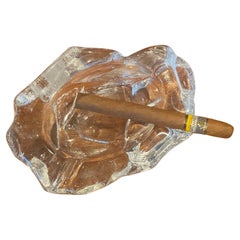 Eisberg-Zigarren-Aschenbecher aus Kristallglas von Val Saint Lambert