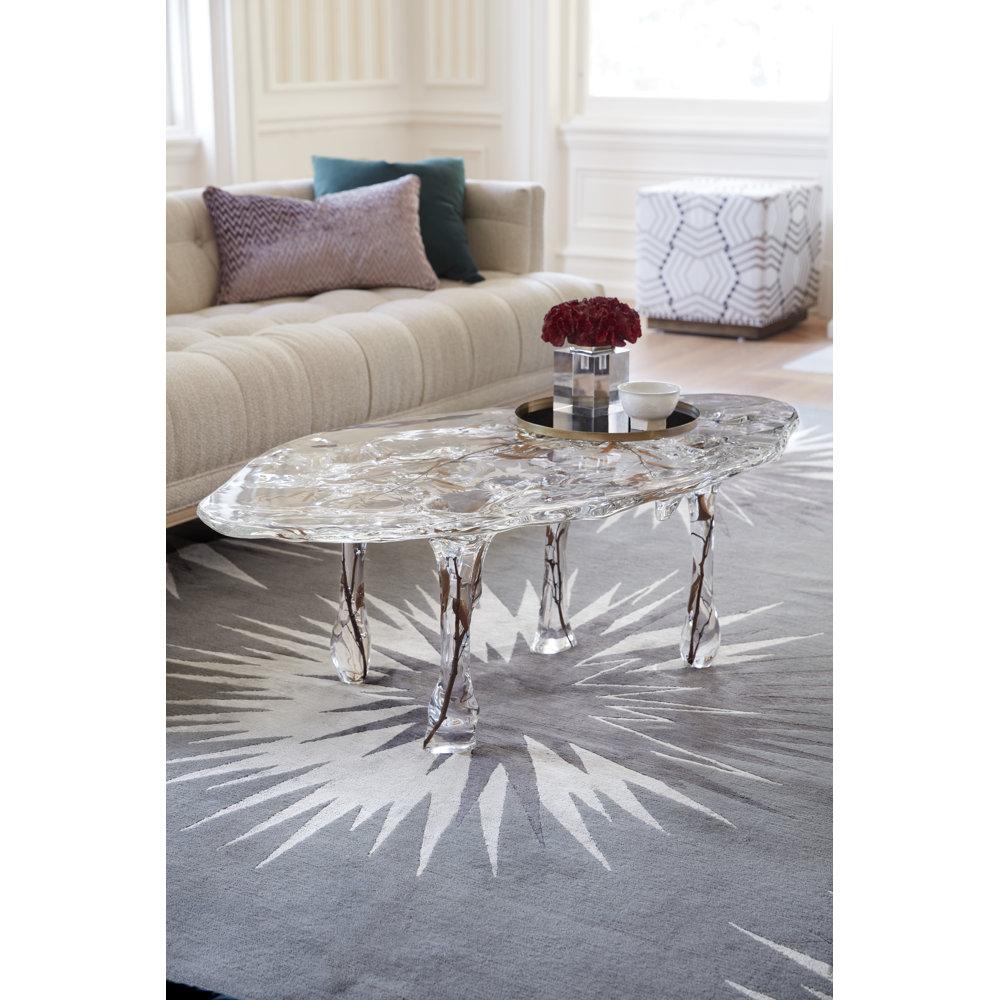 XXIe siècle et contemporain Table Icicle en cristal - Table basse - Design luxueux en cristal et branches de bois en vente